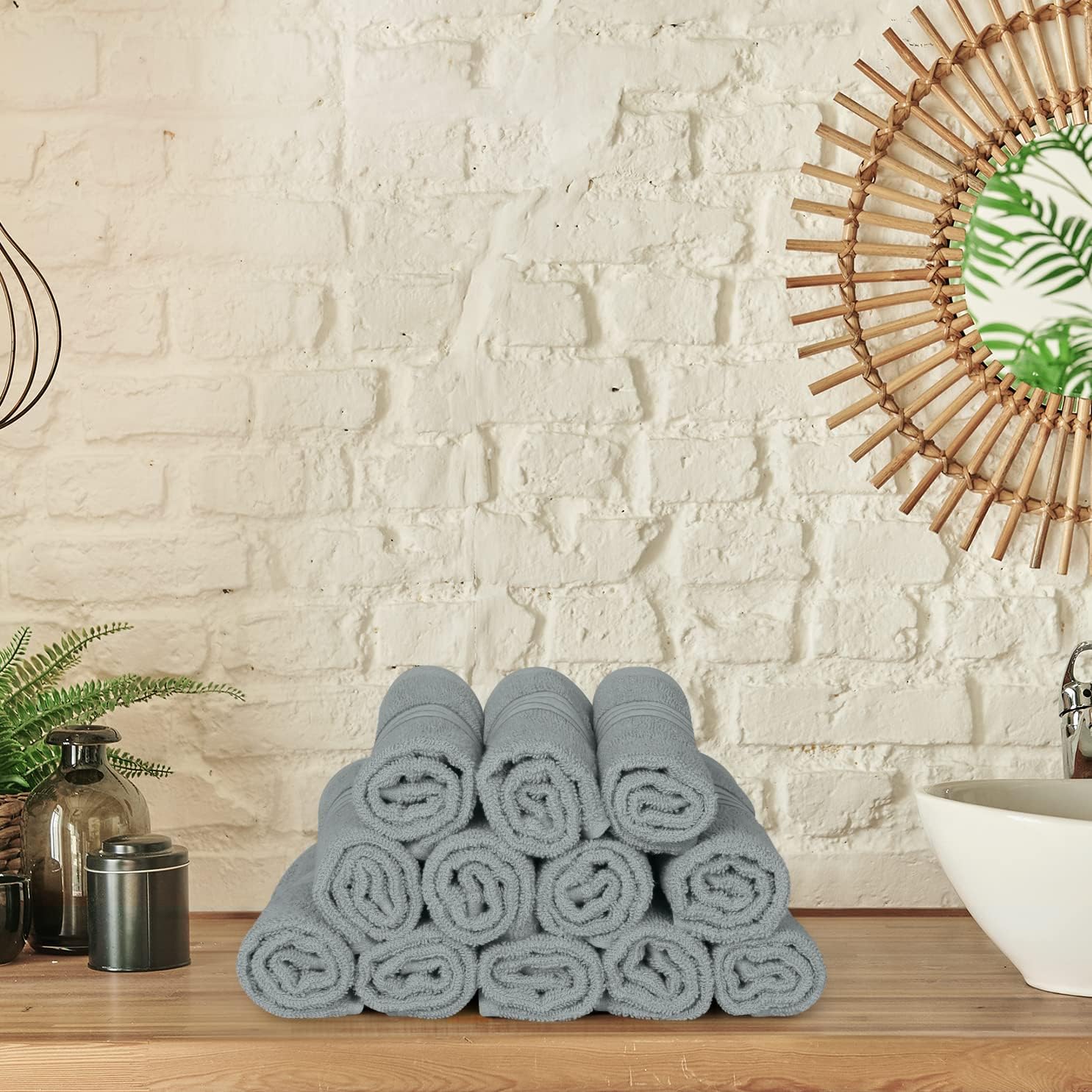 Premium Soft 12-Piece Washcloth Set for Bath Gym and Face