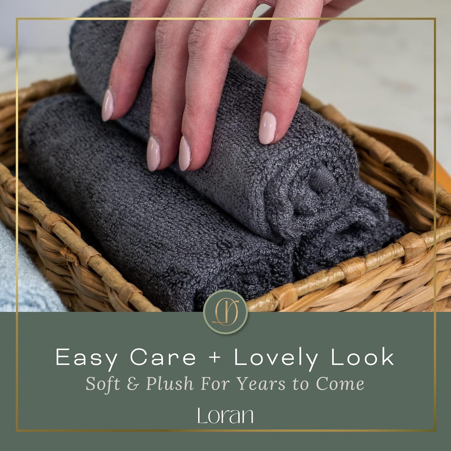 6-Piece Charcoal Grey Washcloth Set