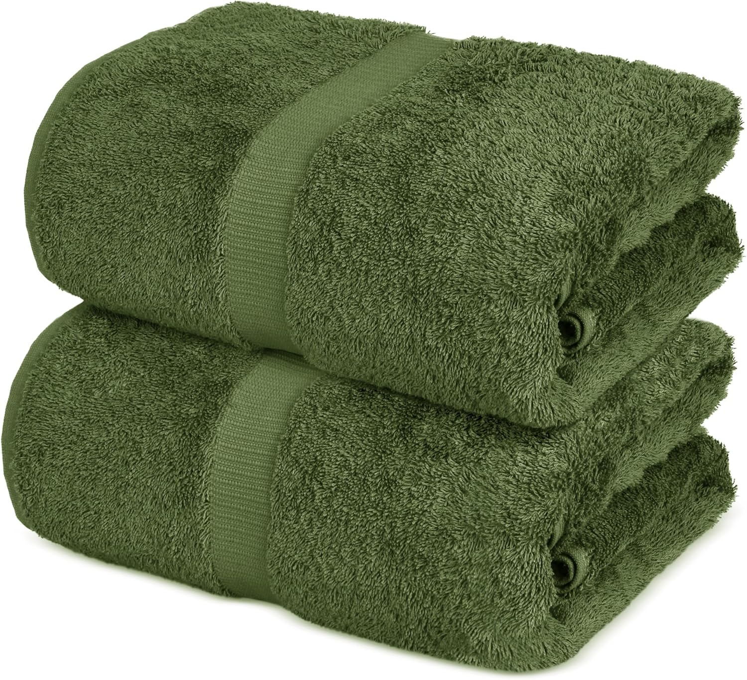 Towel Bazaar Premium Turkish Towels 2-Piece Set Moss Green