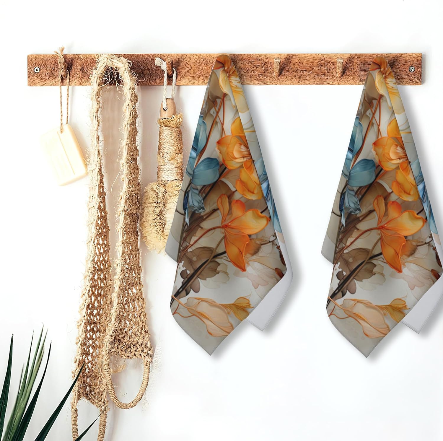 Vibrant Teal Hand Towels Set - Luxurious Bathroom Experience