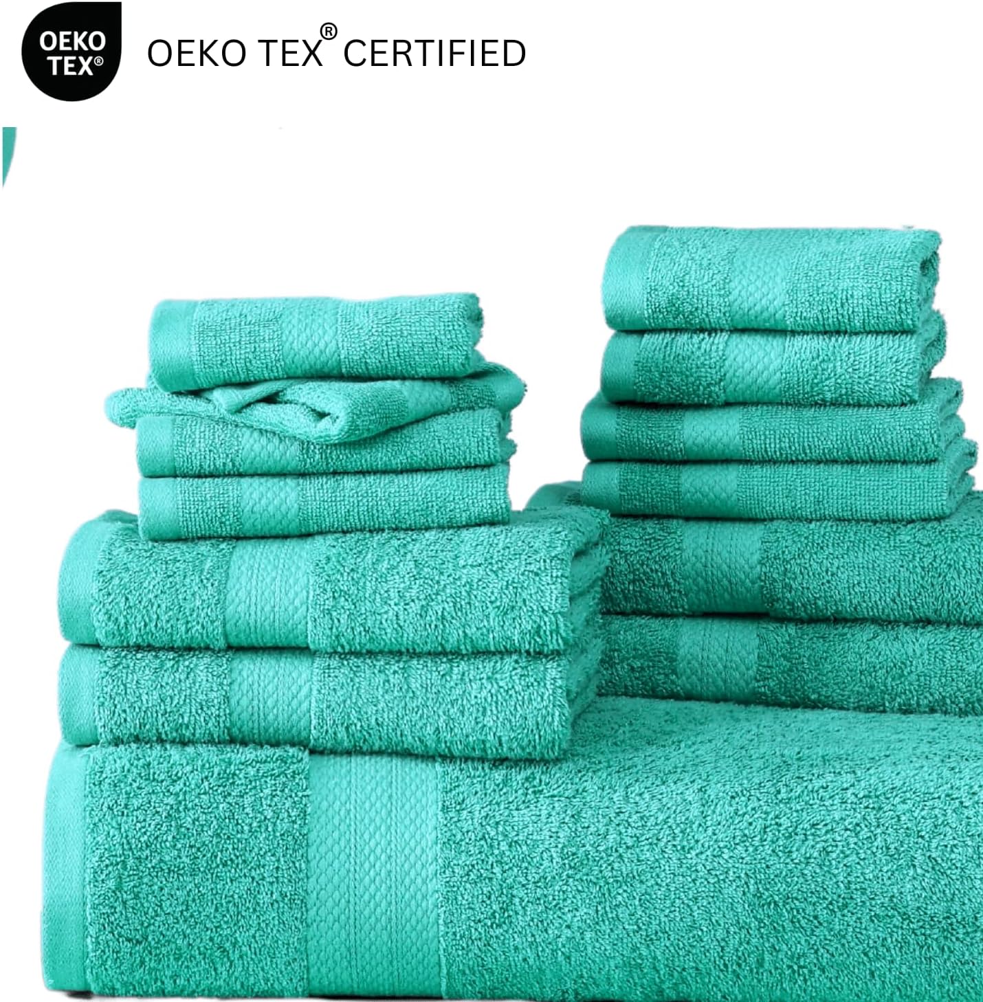 100 Mercerized Cotton Bath Towels Set