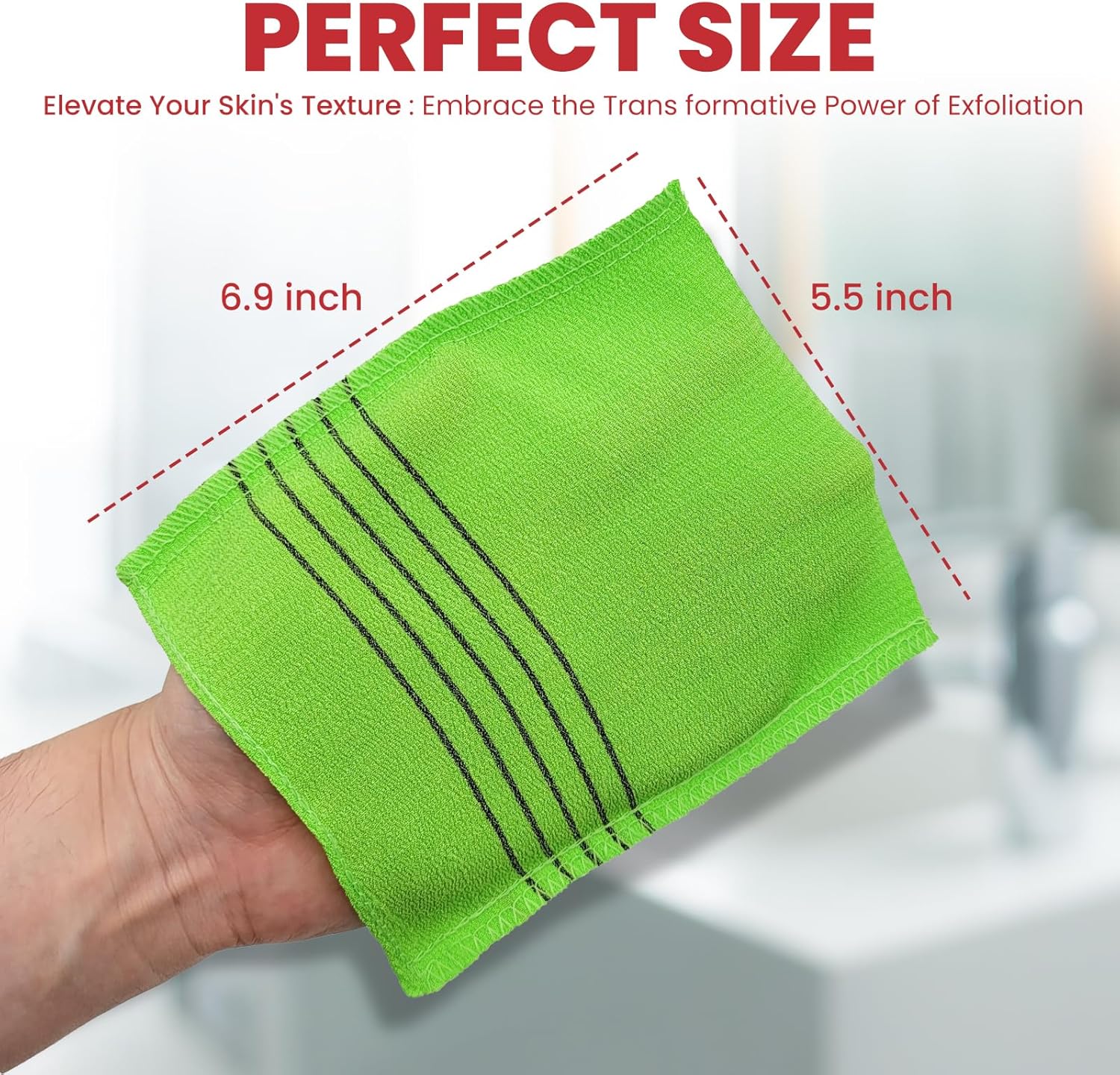 Korean Anti-Shrink Exfoliating Washcloth Mitt