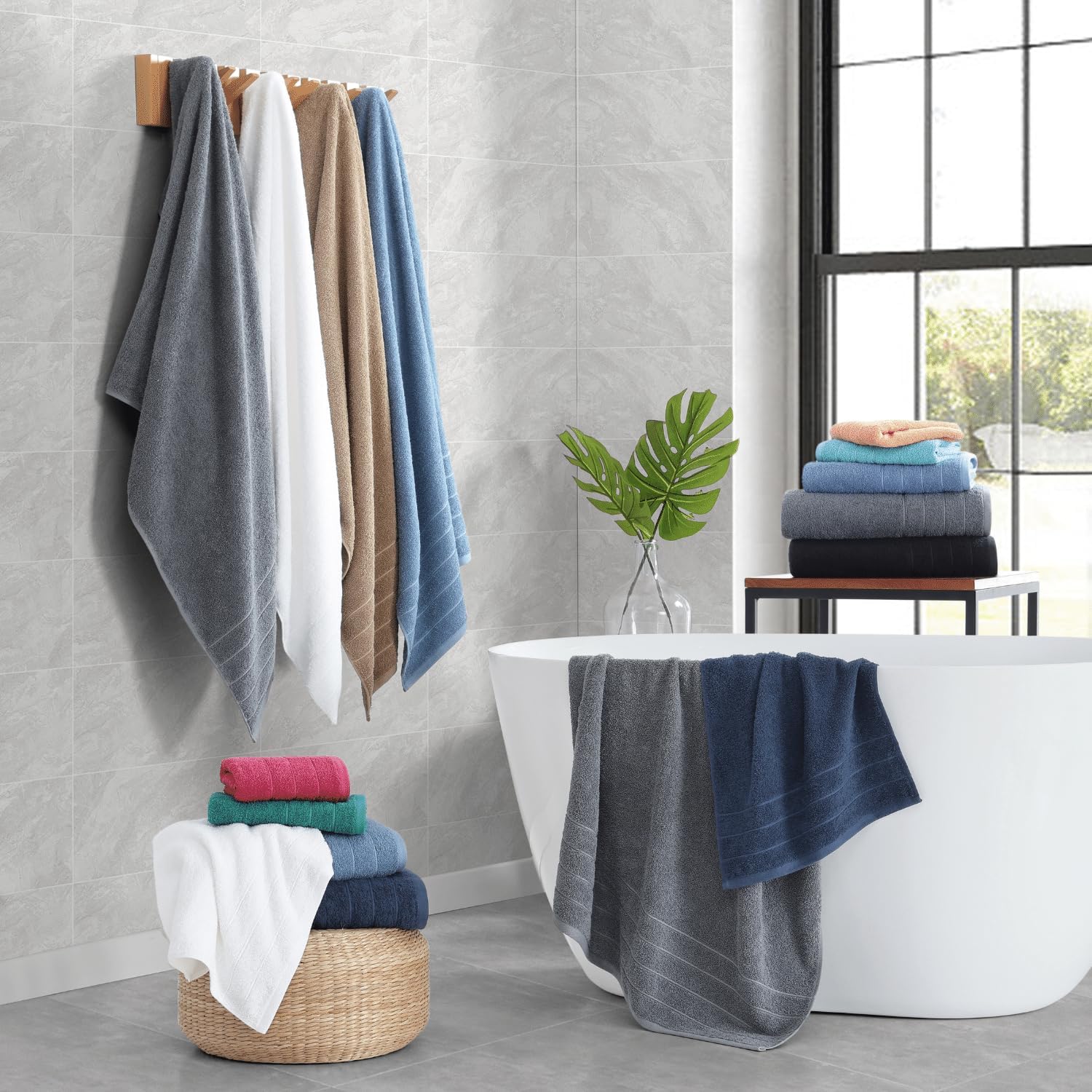 Premium Luxury Cotton Bath Towels Set for Clean Comfort