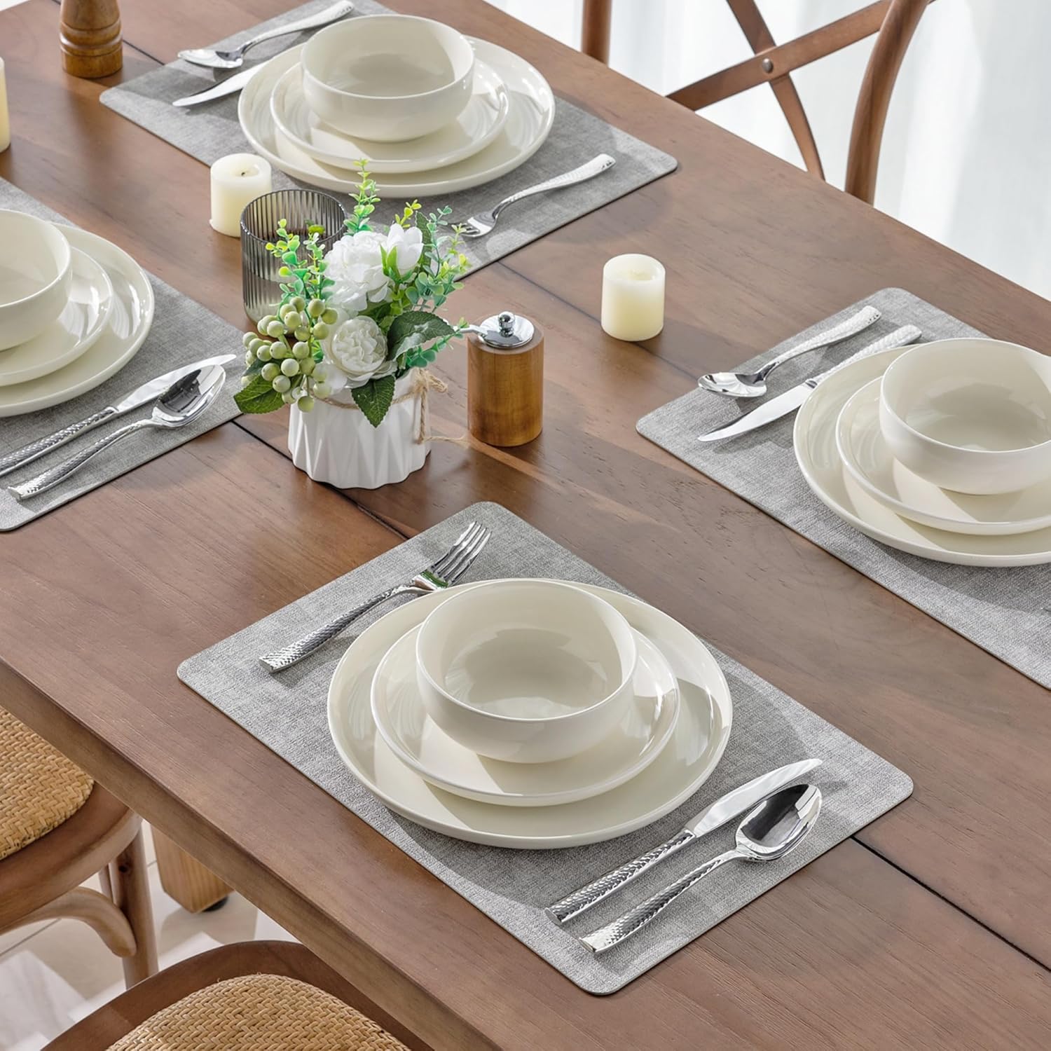 Premium Ceramic Dinnerware Set - 4-Piece Perfect for Daily Use Special Occasions