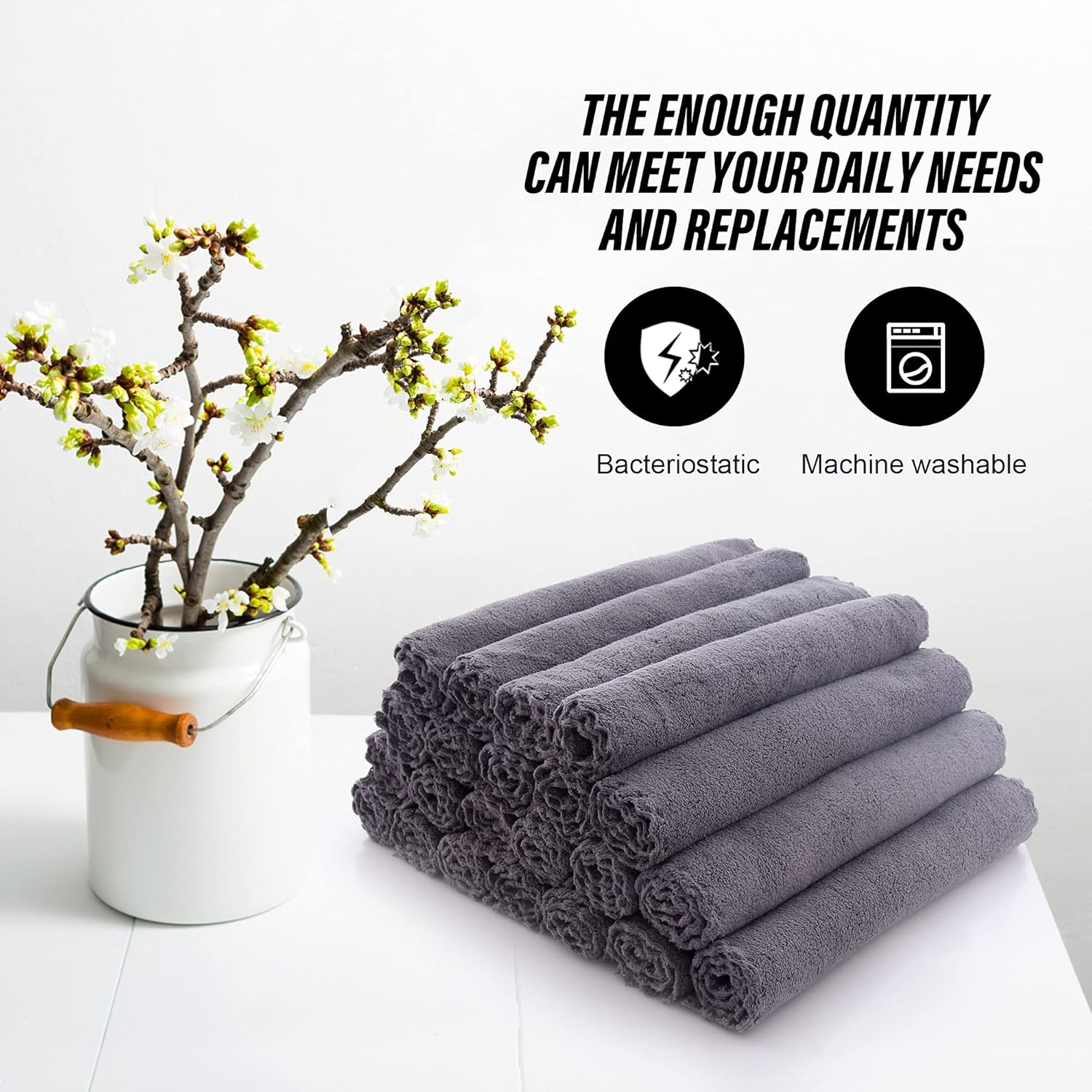 Luxury Soft Coral Velvet Washcloth Set
