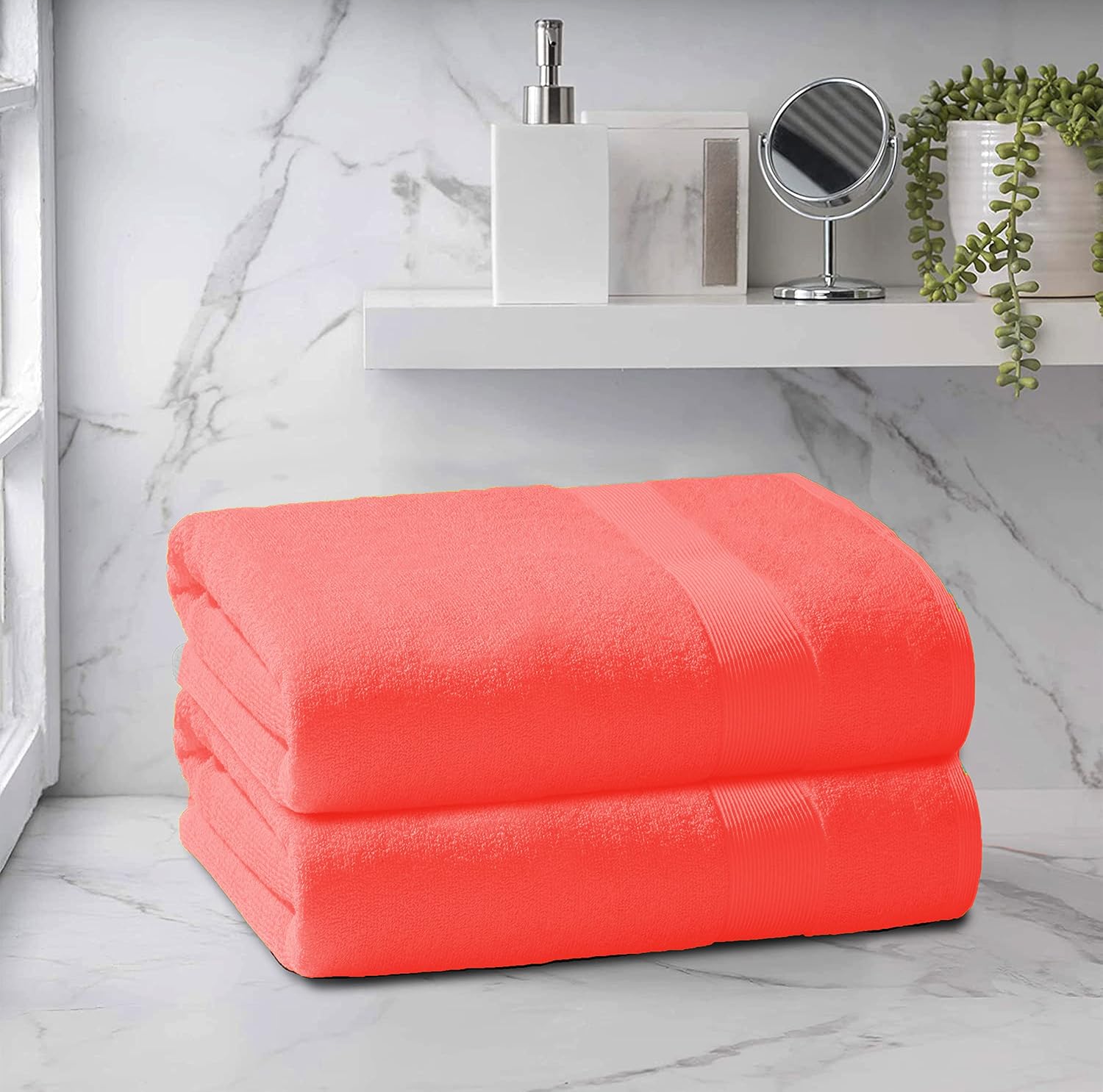 Belizzi Home Premium Cotton Bath Sheet Set 35x70 - 100 Pure Cotton