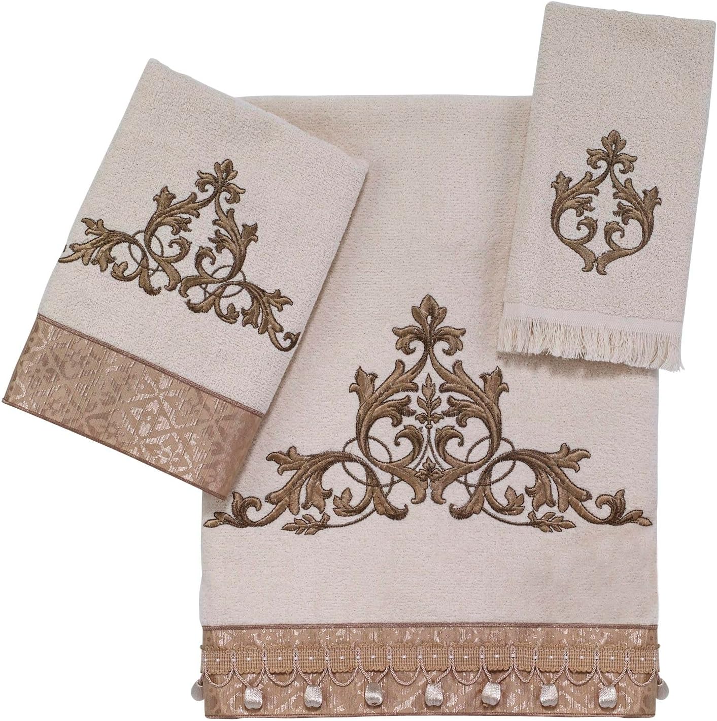 Avanti Linens Fingertip Towel Soft Absorbent Cotton Monaco Ivory