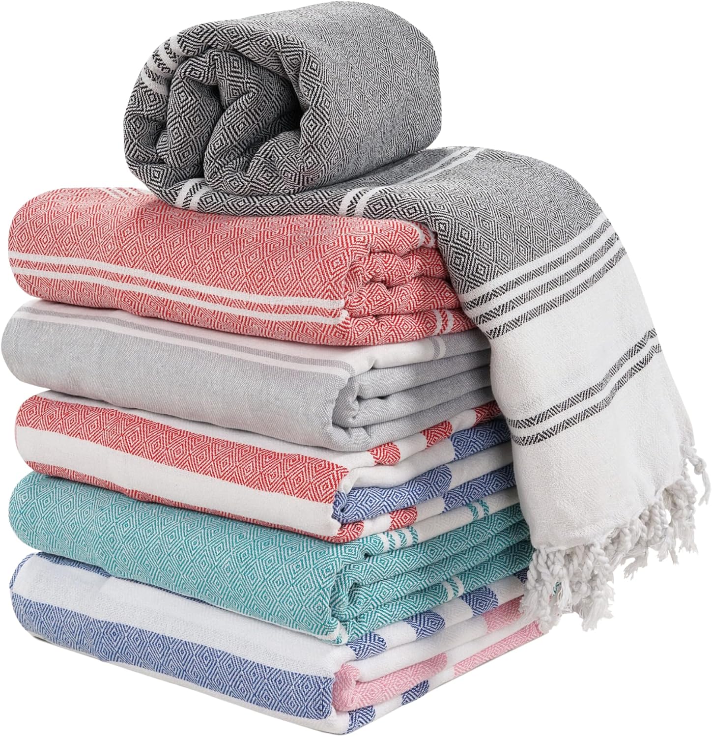 Lane Linen Pool Towels 6 Piece Oversized Quick Dry Set