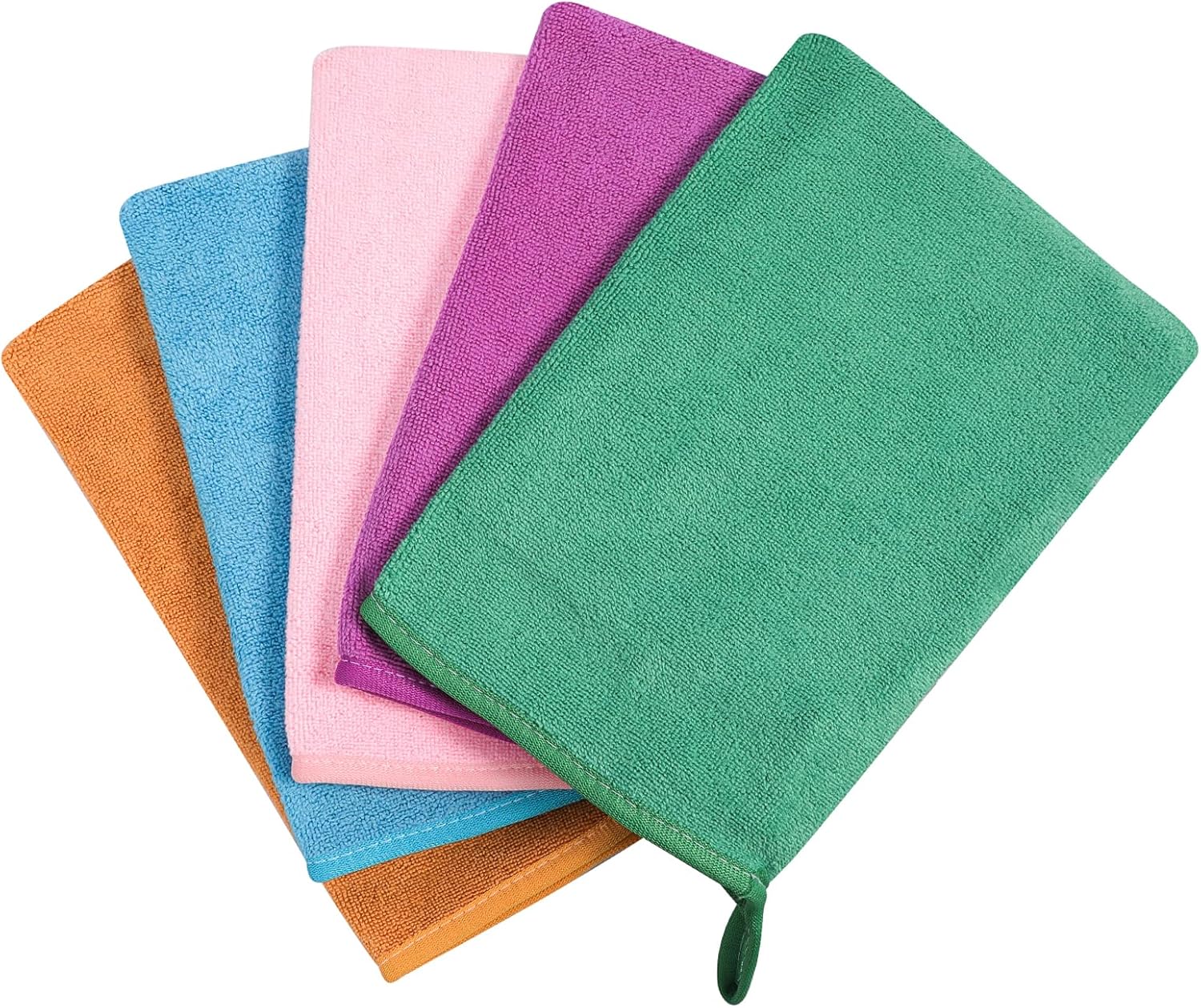 5-Pack Microfiber Face Body Washcloths