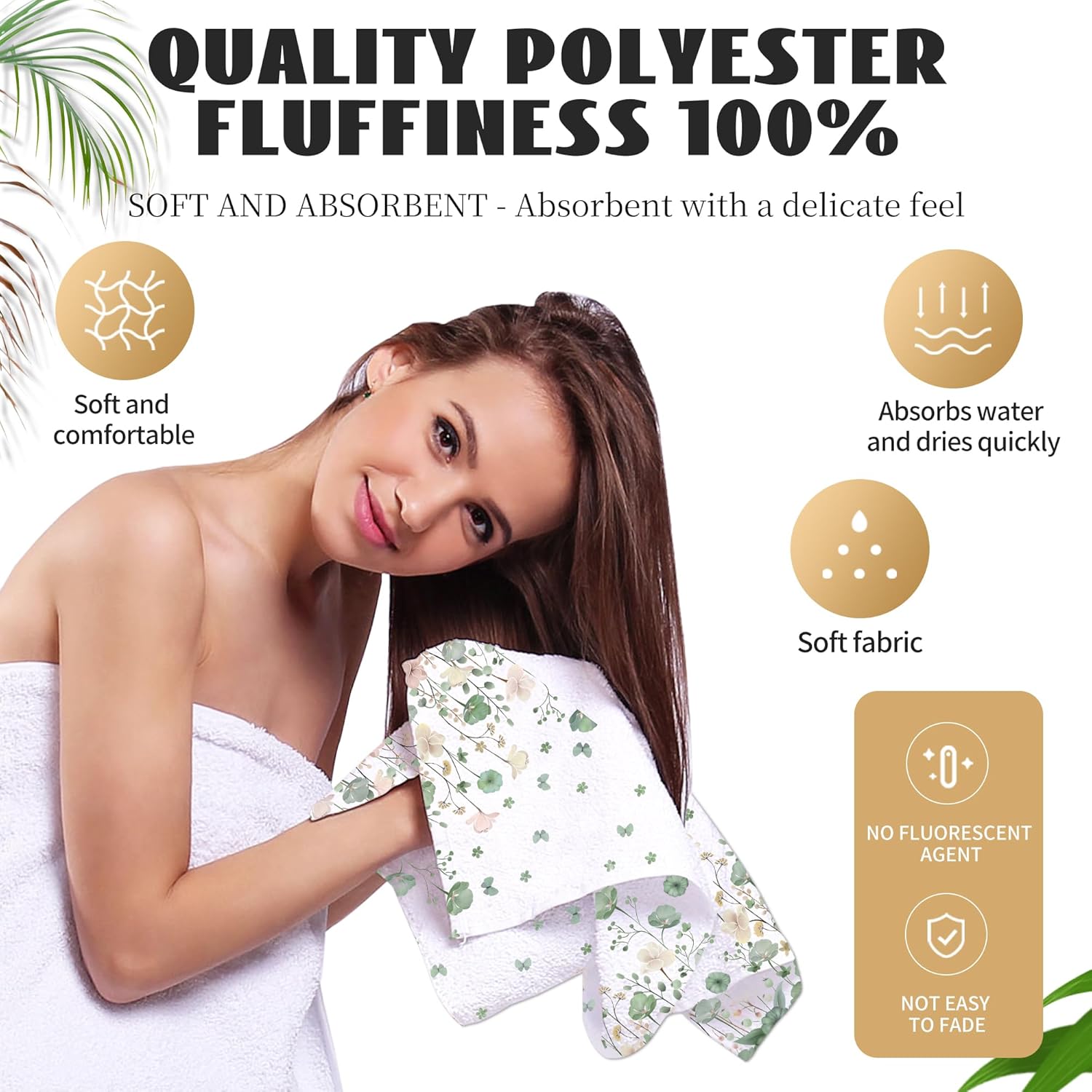 Wildflower Hand Towels Set of 2