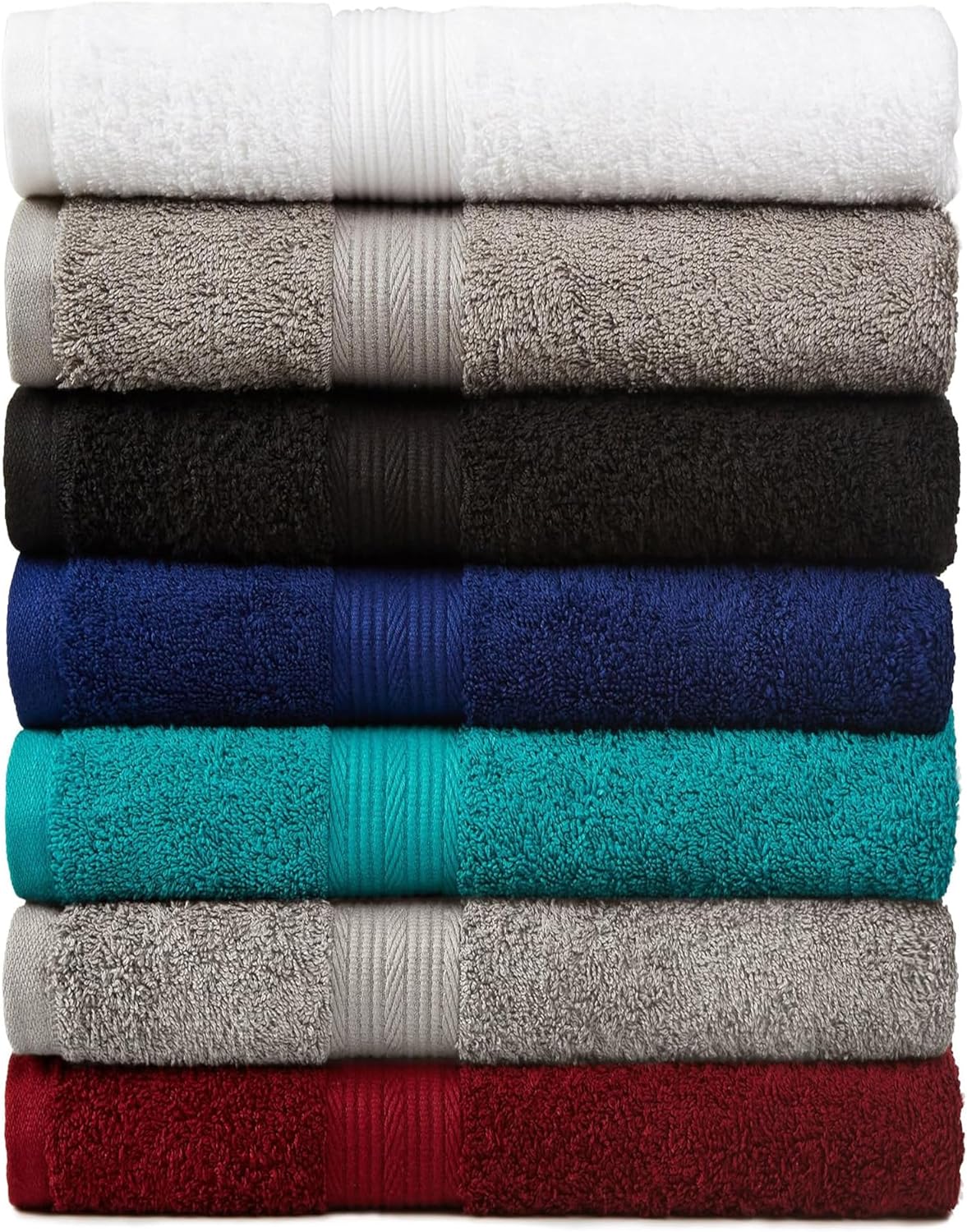 6-Piece Cotton Bath Towel Set in Teal