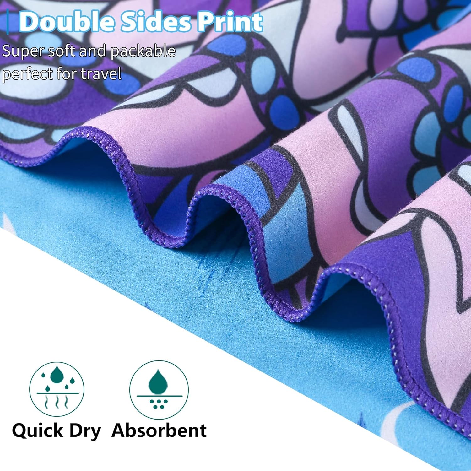 4-Pack Microfiber Beach Towels
