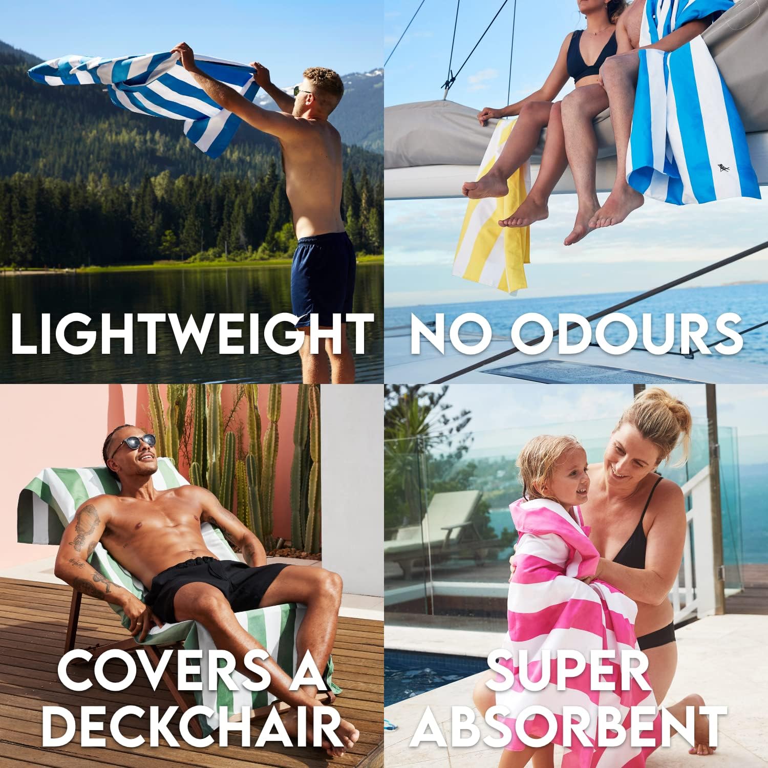 Dock Bay Beach Towel - Compact Quick Dry Sand-Free
