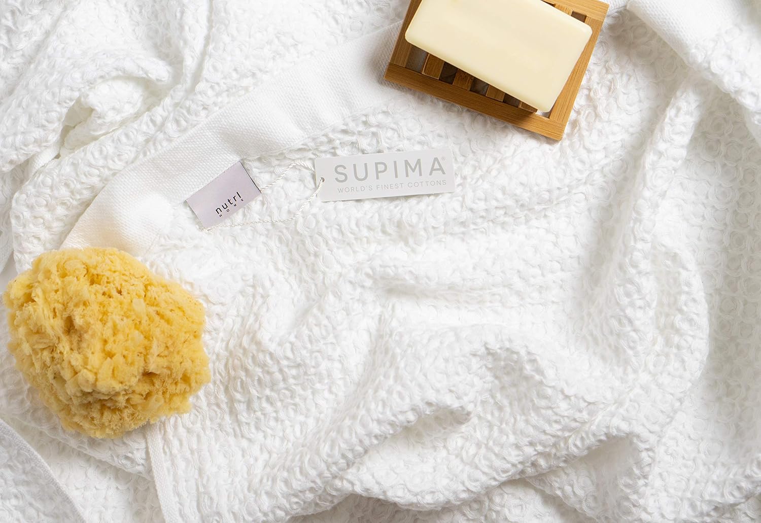 Ravel Silver Infused Waffle Towel USA Grown Supima Cotton Luxurious Quick-Drying