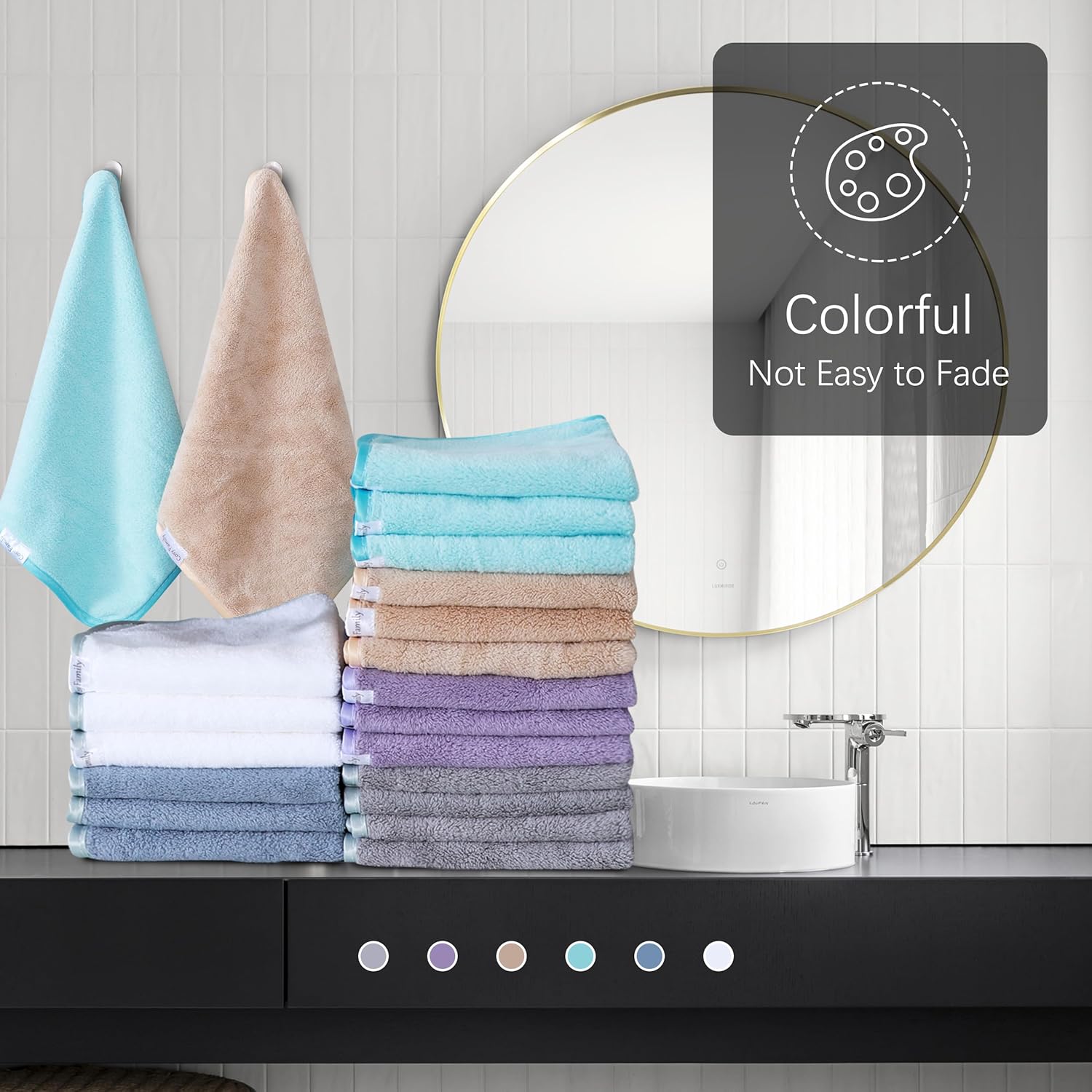 Luxurious Microfiber Coral Velvet Washcloths Set