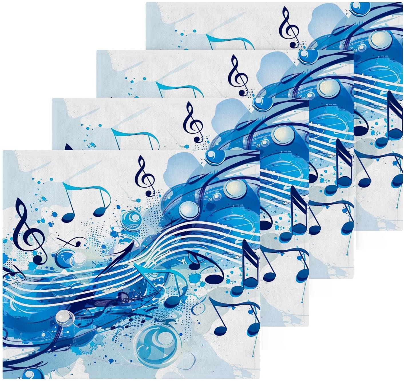Musical Note Washcloth Set - SoftReusablePerfect for Washes and More