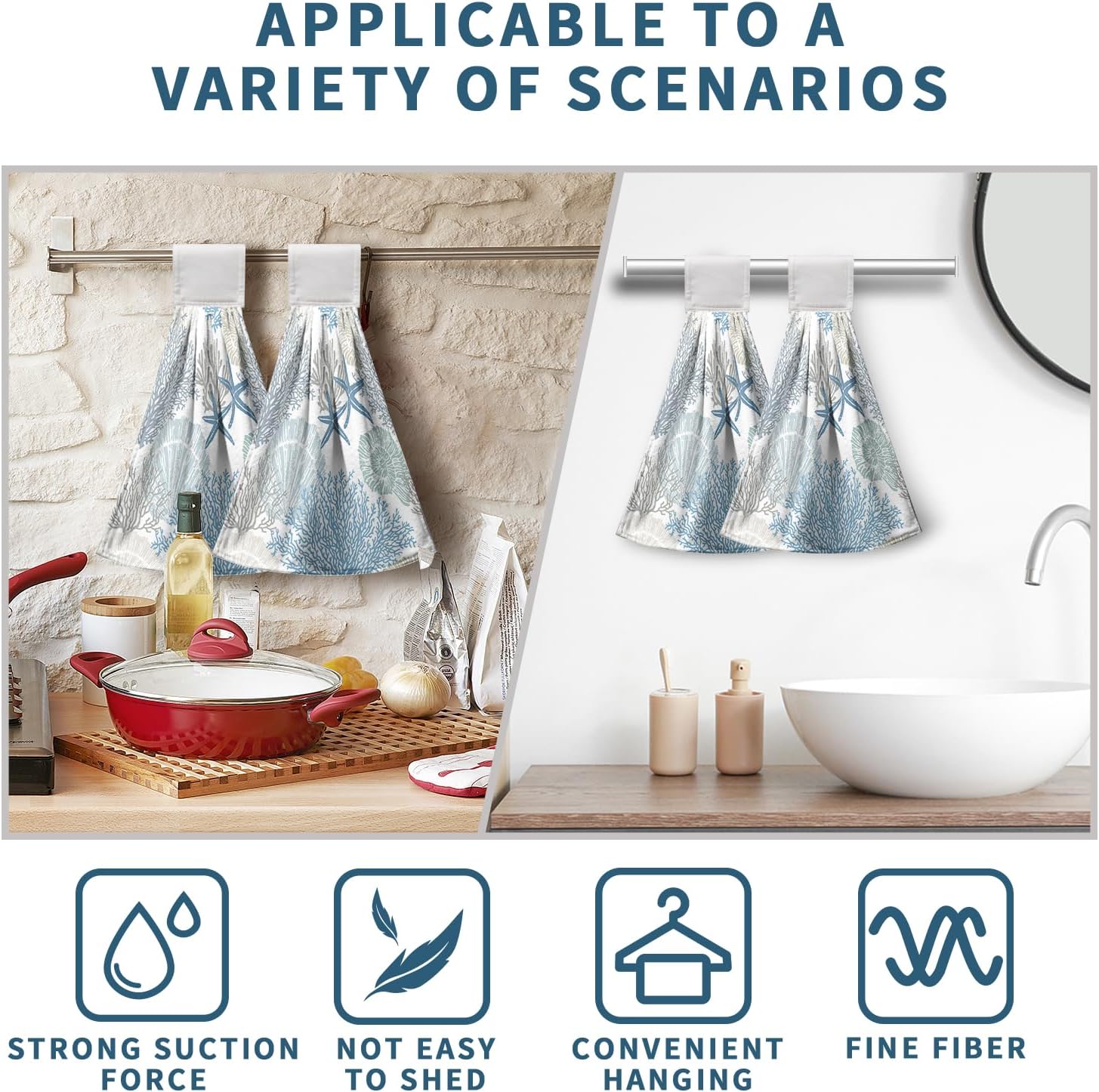 Coastal Nautical Towels 2-Piece Set