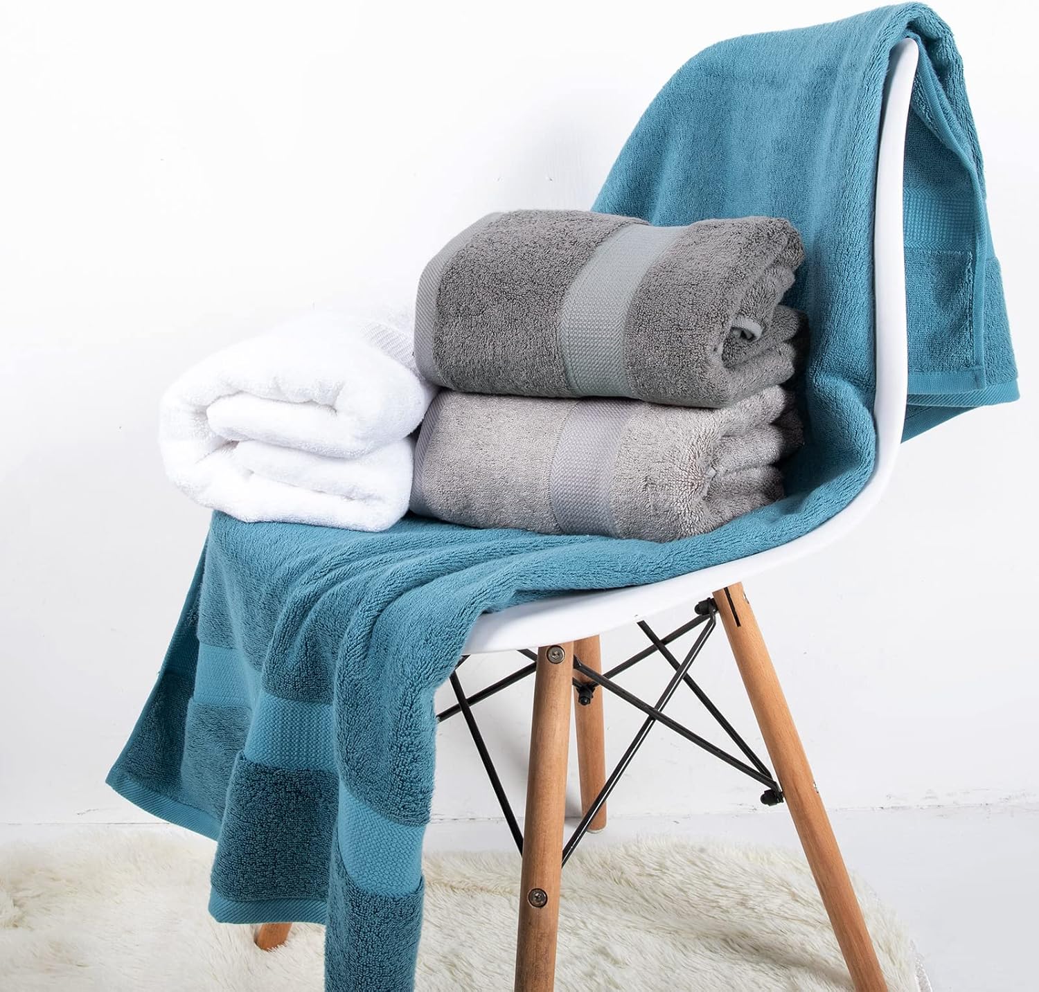 Extra Large Bath Towels for Sensitive Skin 35x70