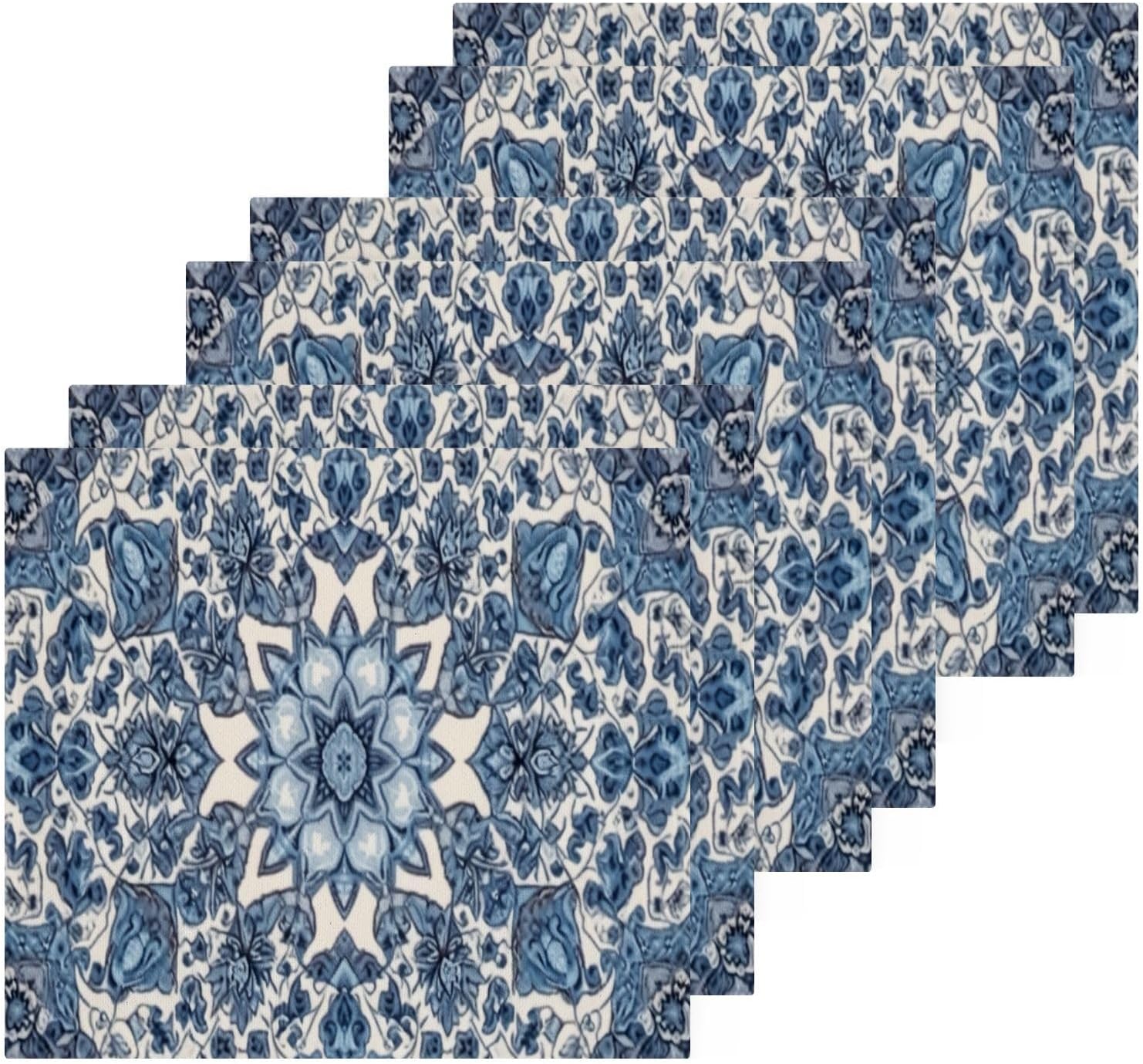 YETTASBIN Blue Texture Washcloths 2 Pack 1