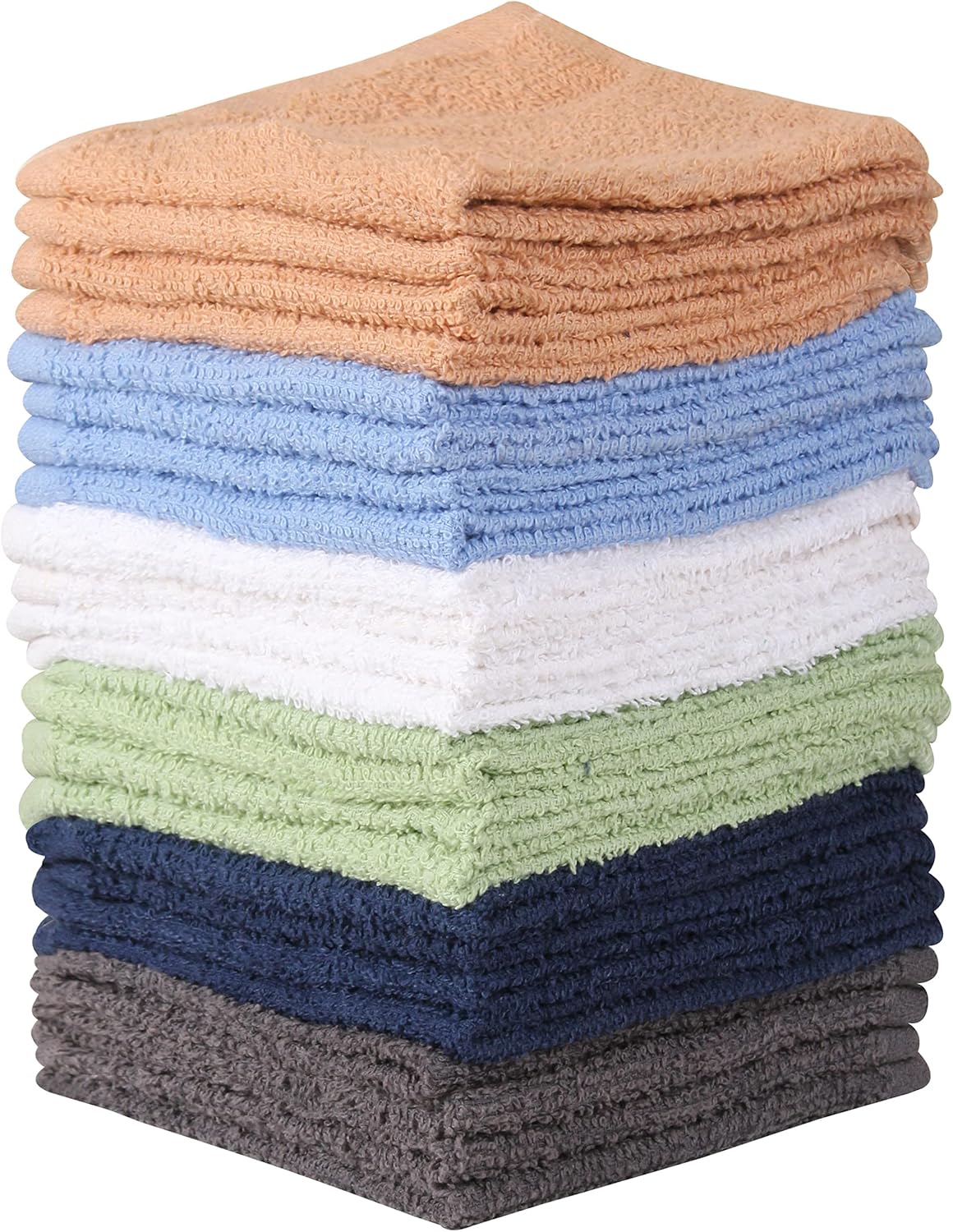 T L Towel and Linen Mart 24-Pack Washcloth Set