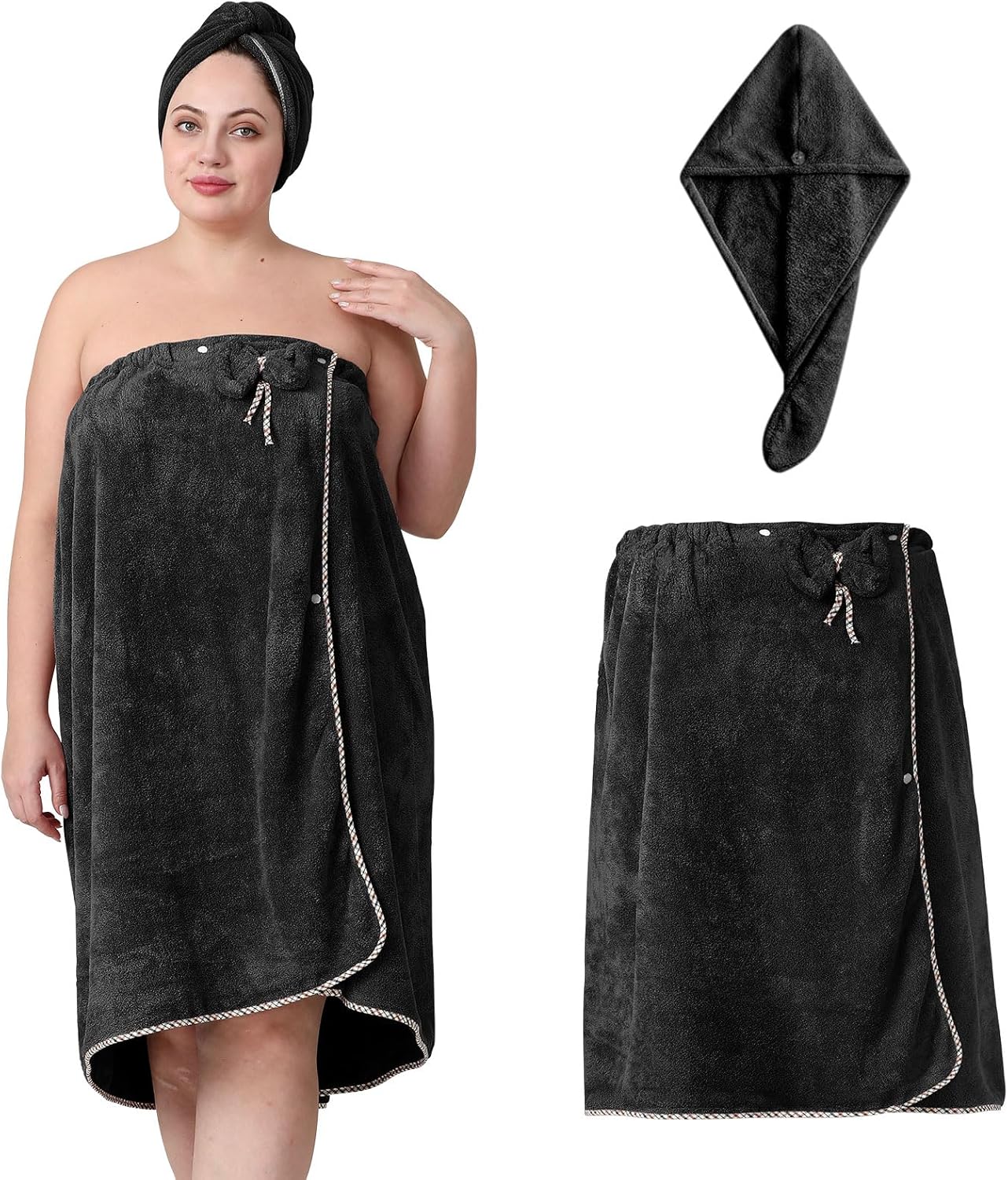 OneDream Plus Size Towel Wrap for Women