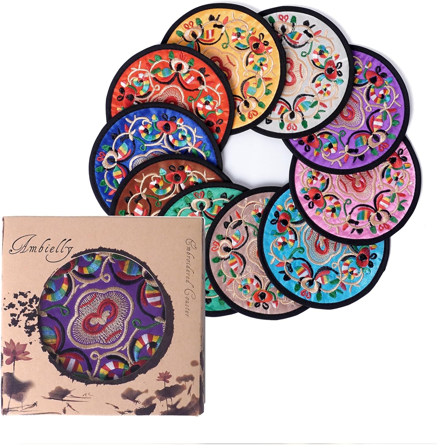 Chic 10-Piece Bar Coasters for Hosting