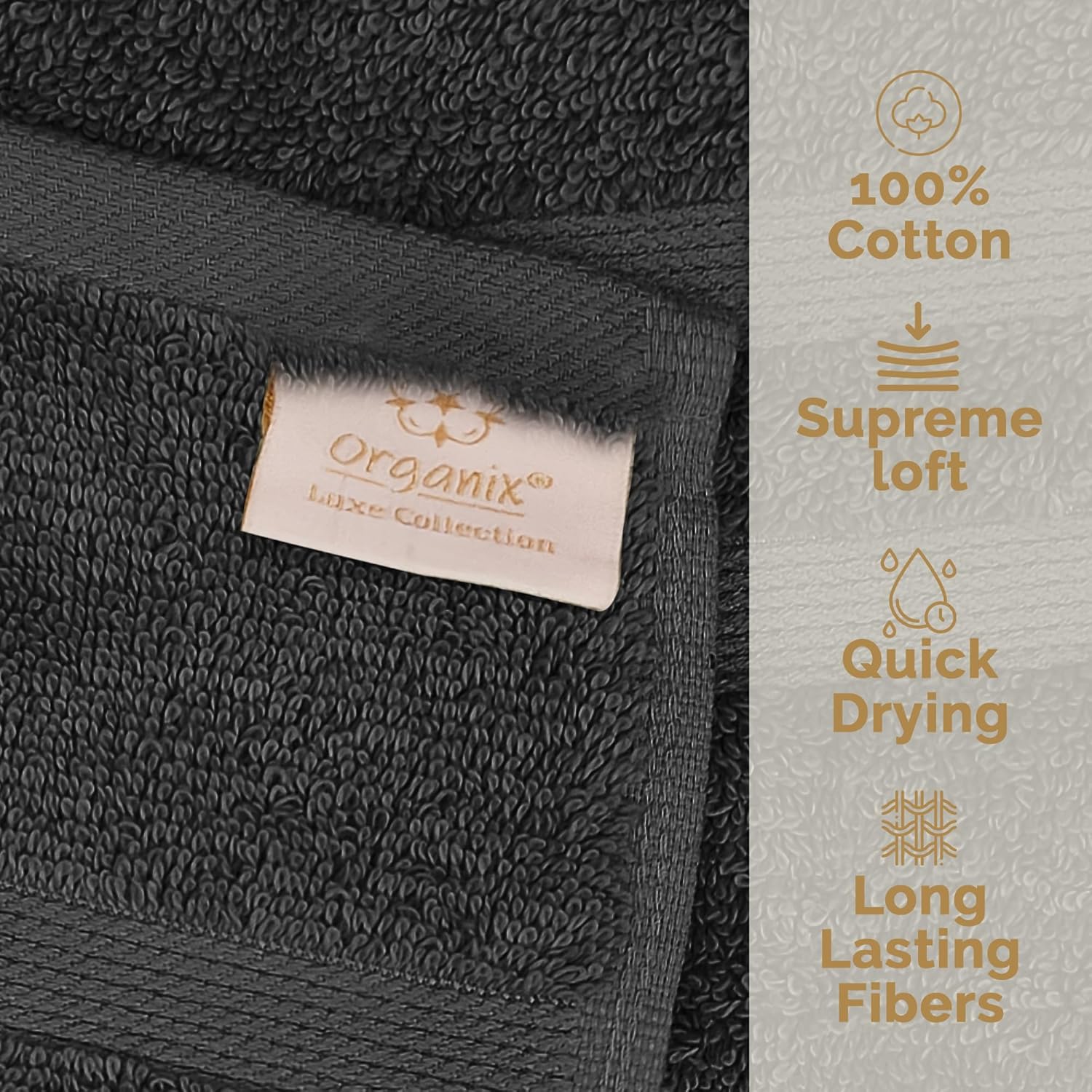 Organix Oversized 4-Piece Soft Bath Sheets Towels