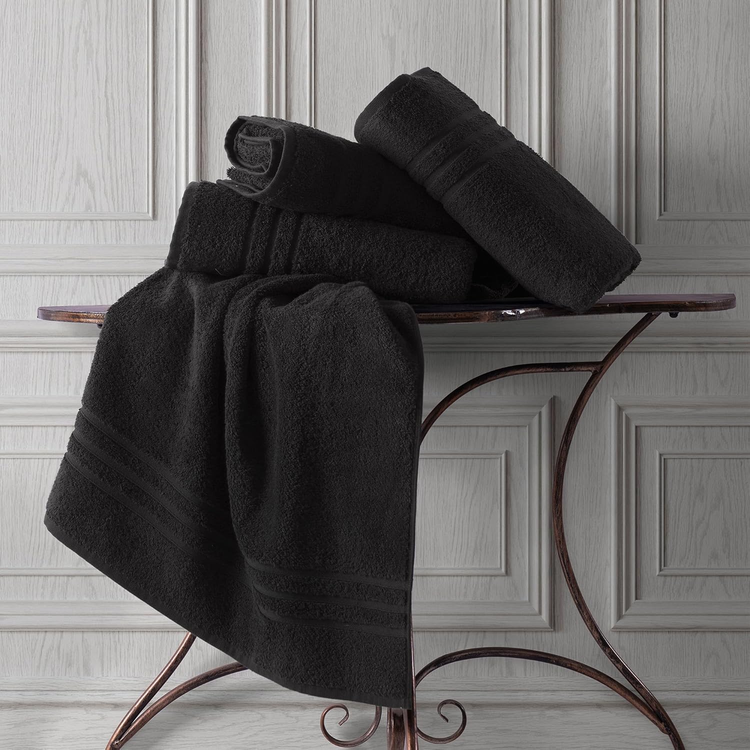 4-Piece Premium Cotton Bath Towels - Soft Durable and Luxurious