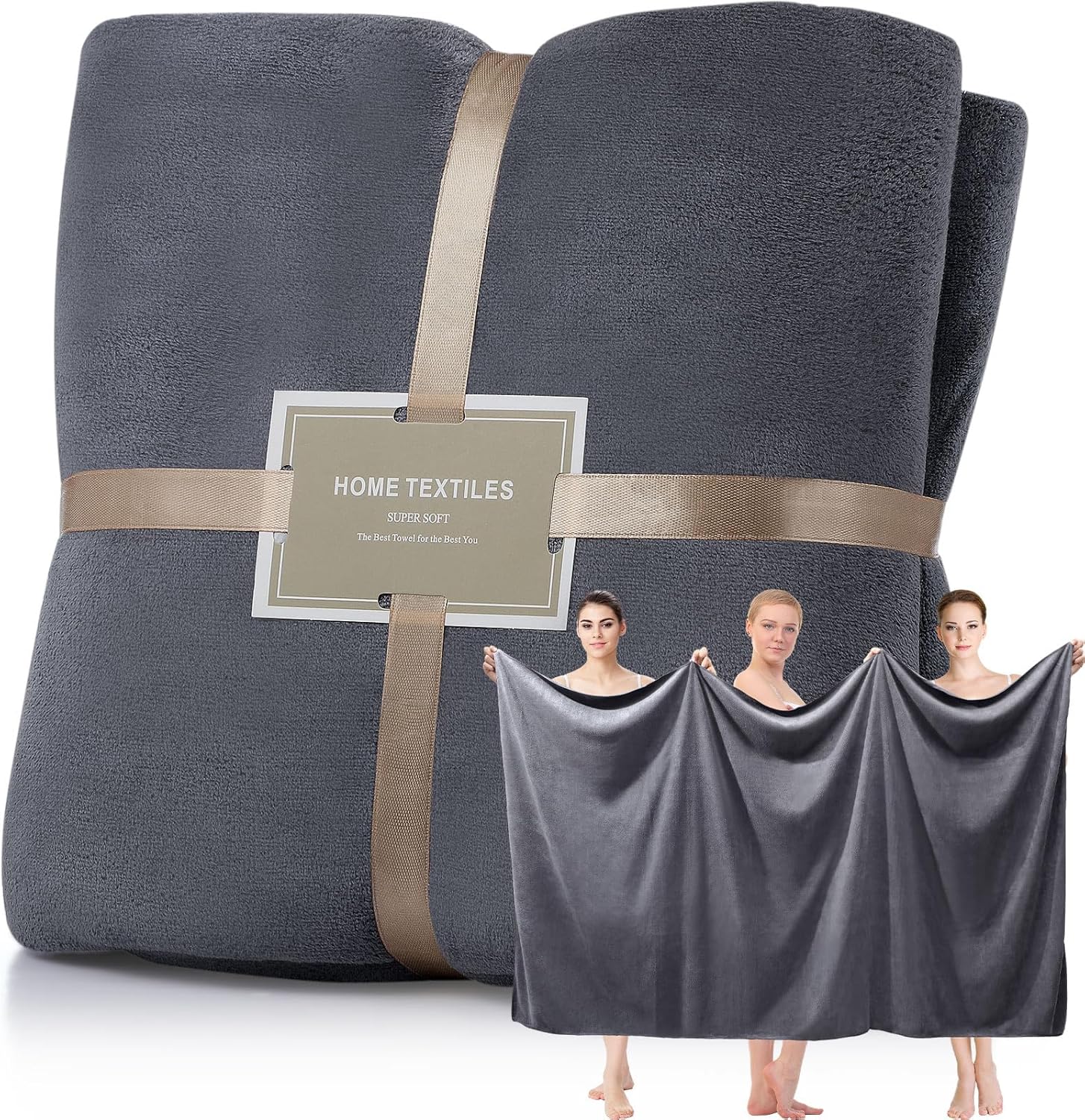 Mixweer 40 x 80 Inch Oversized Fleece Bath Towel