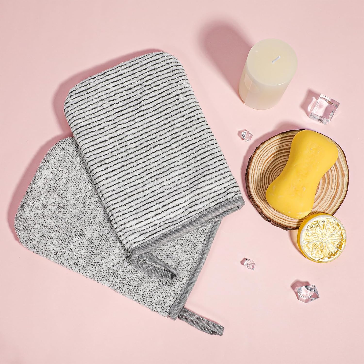 6 Bath Mitts Soft Eco-Friendly