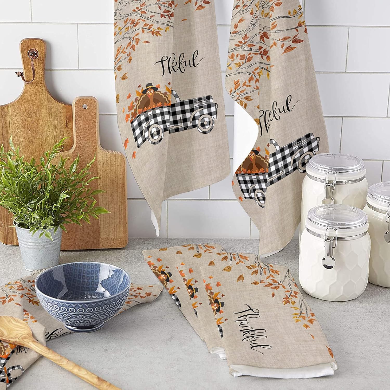 Microfiber Kitchen Towels Set 2-pack Quick Drying Absorbent