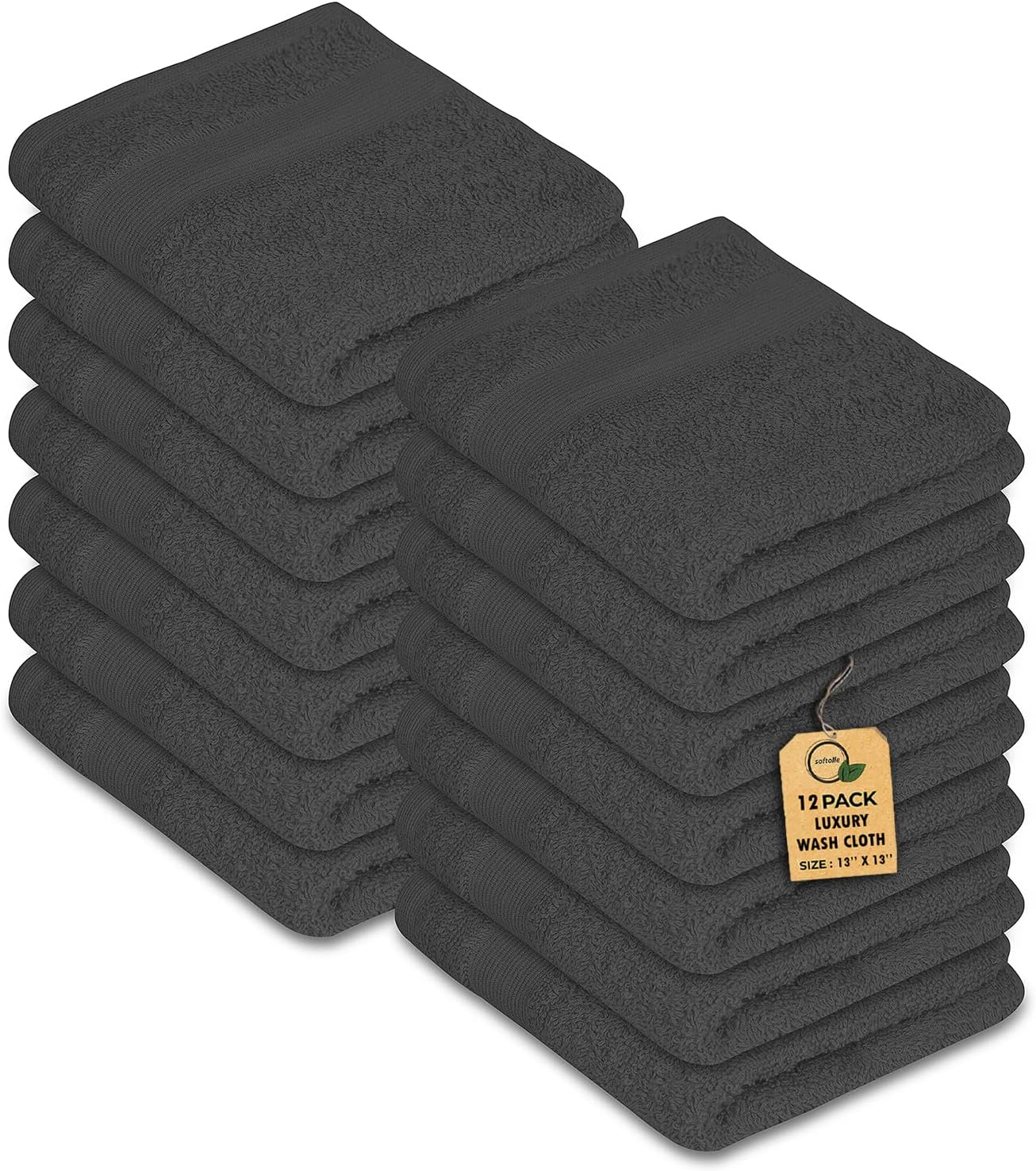 Softolle Premium Wash Cloths 12-Piece Set