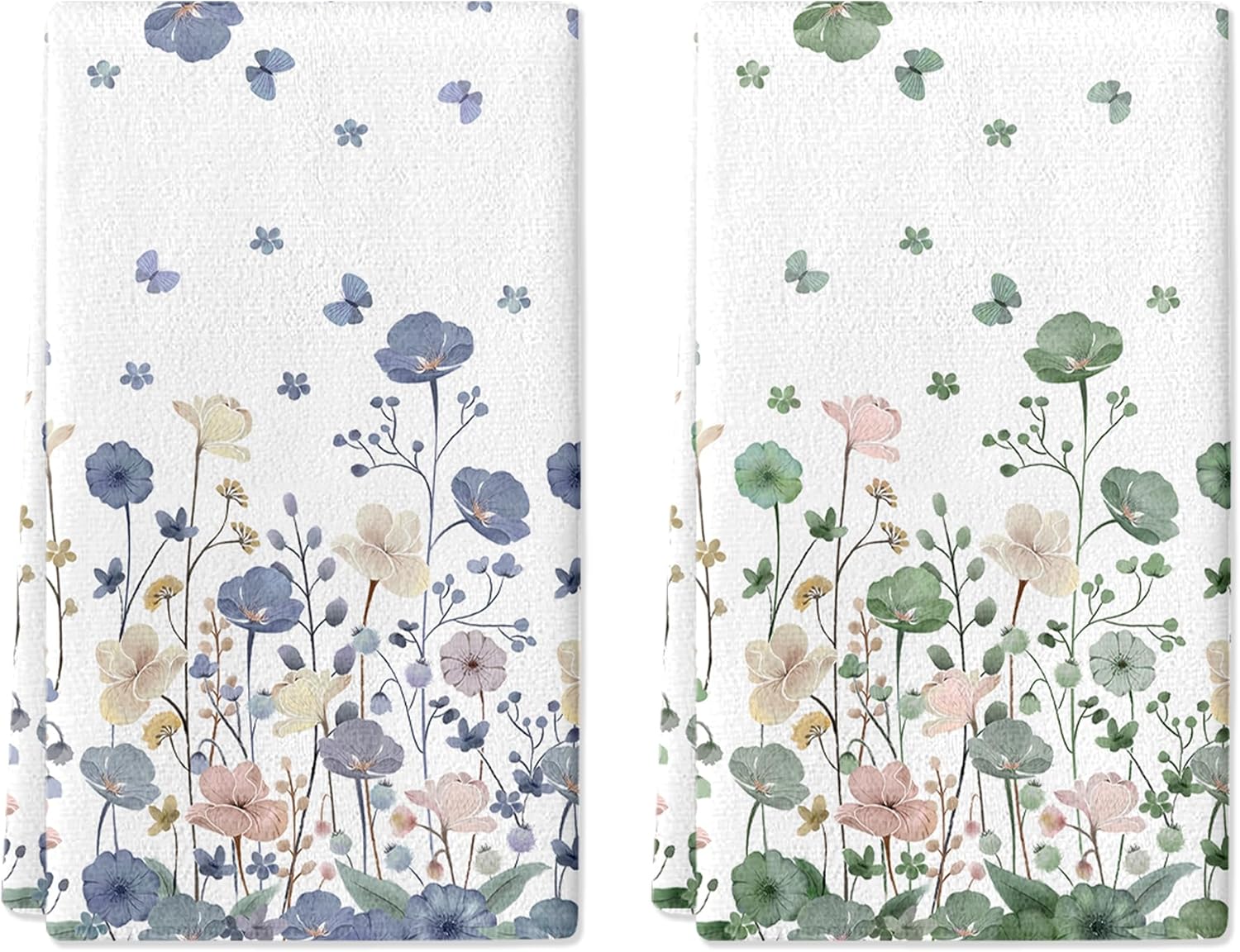 Wildflower Hand Towels Set of 2