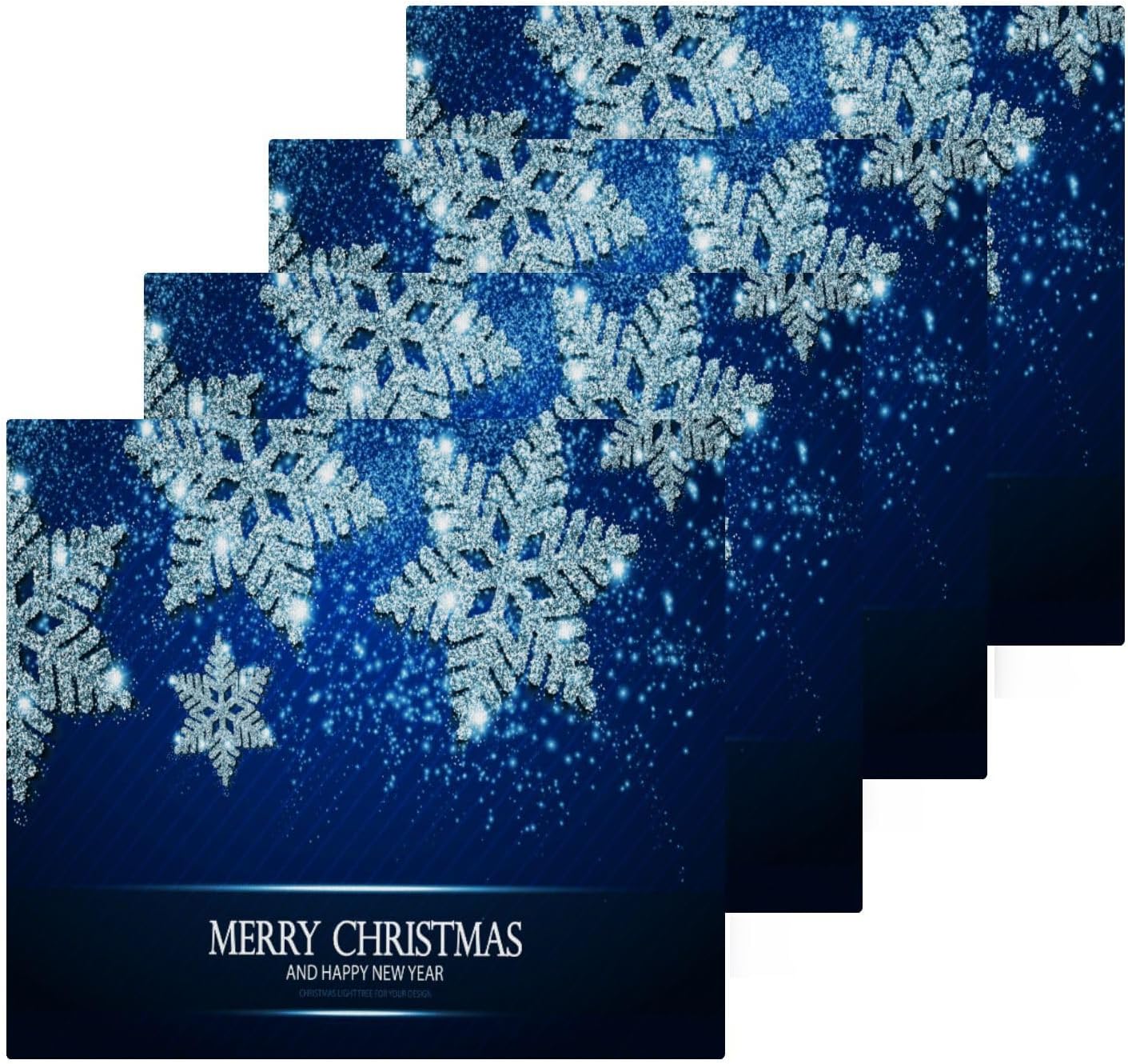 Sturdy Blue Christmas Washcloth Set for Babies