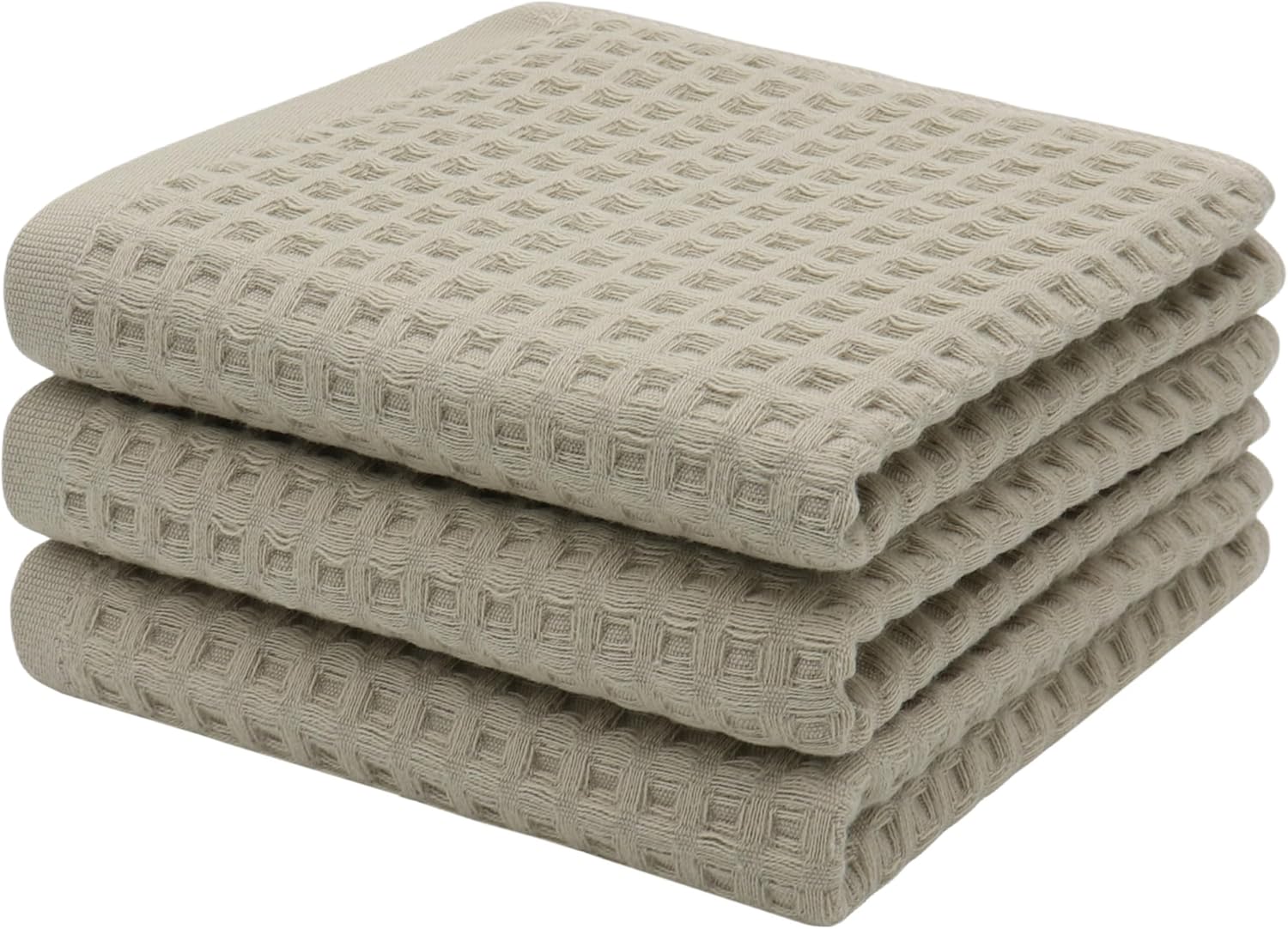 Mias Dream 3-Pack Cotton Waffle Towels - Quick Dry Soft Durable