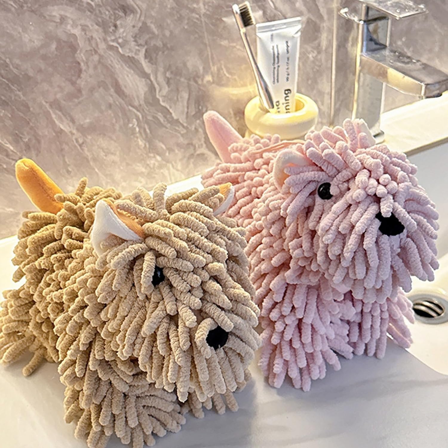 Charming Dog Plush Hand Towel