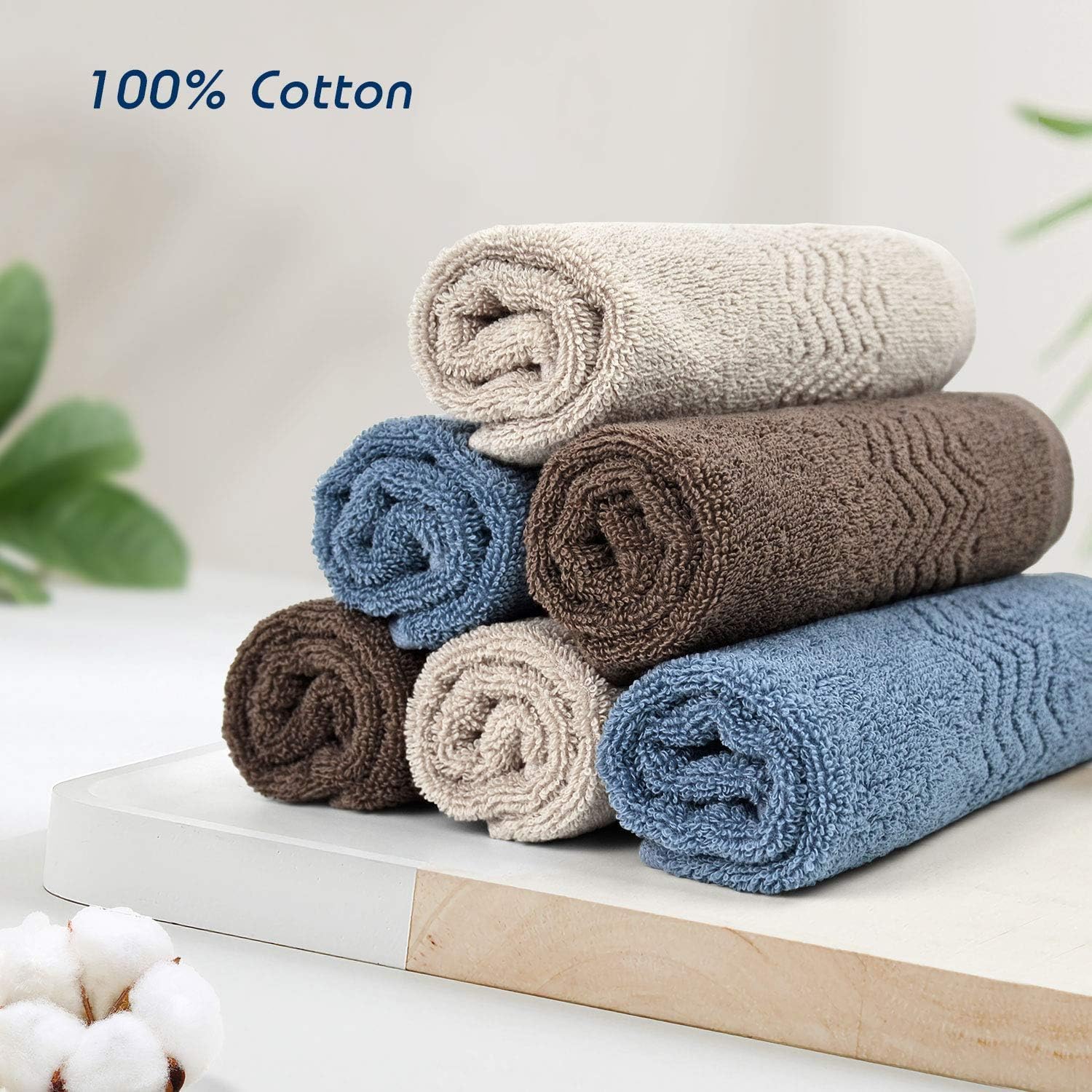 Cleanbear 13x13 Washcloth Set 6-Pack