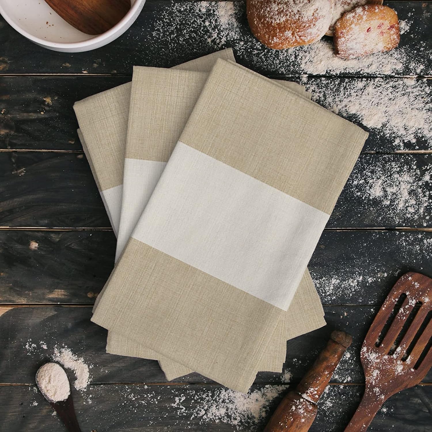 Rocking Giraffee MicrofiberKitchen Towels Set - 4 x 16x24 inch Retro Dish Towels
