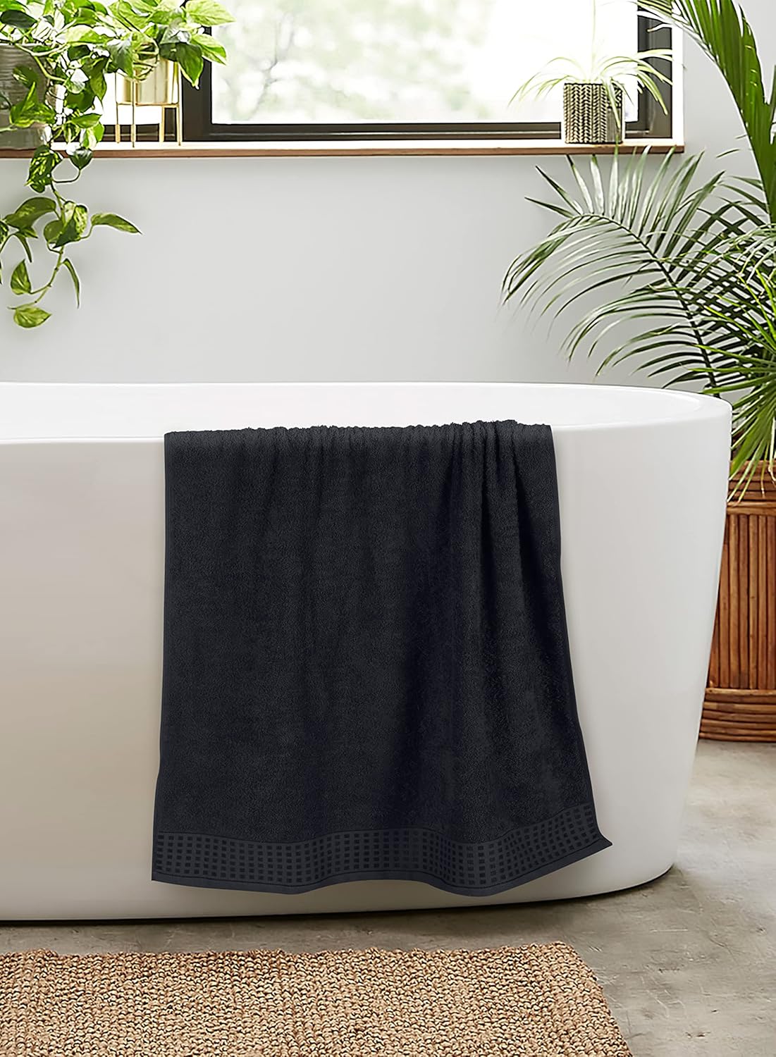 GLAMBURGOversized Cotton Bath Towels Set - Ultra Soft Quick Dry Durable
