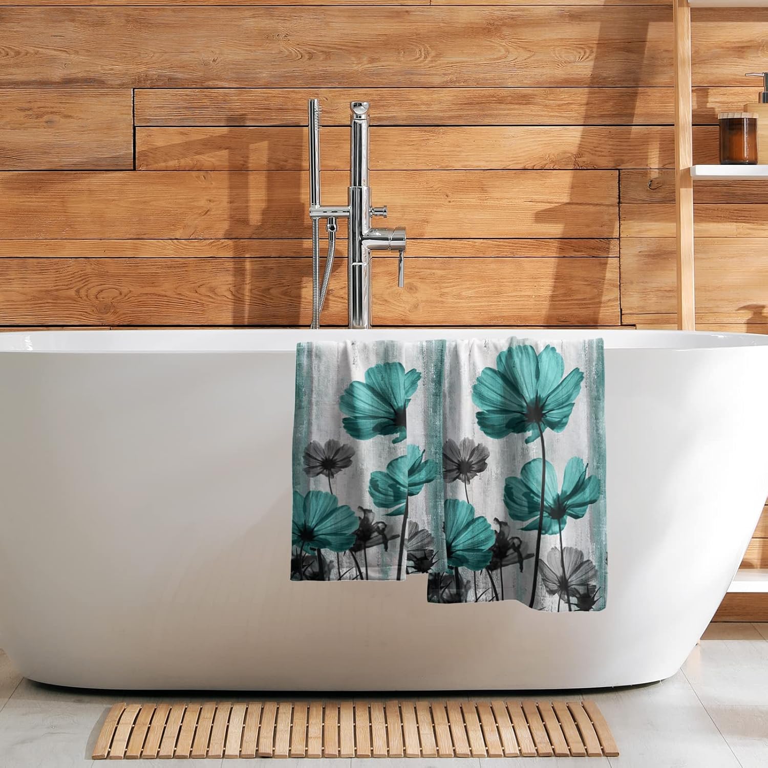 Elegant Floral Towels Set for Bathroom and Beyond