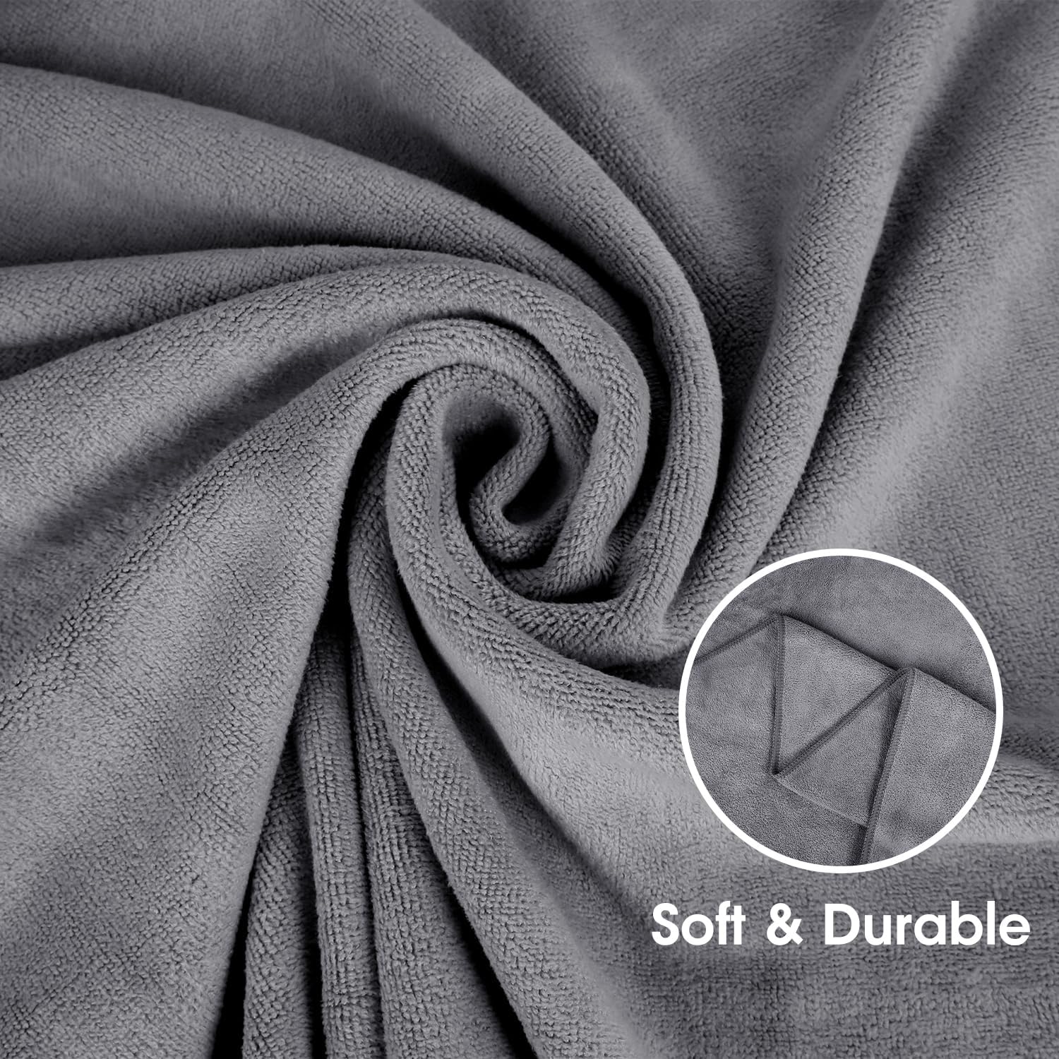 Genuine Microfiber Bath Towels Oversized Fast Dry Soft 2-Piece Set