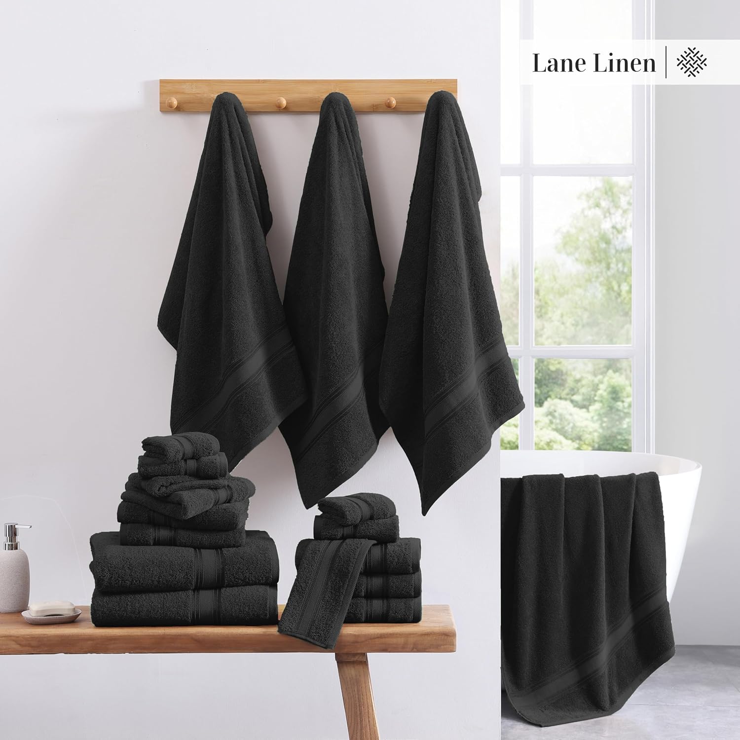 Luxury Bath Towels Set - 6 Piece by LANE LINEN