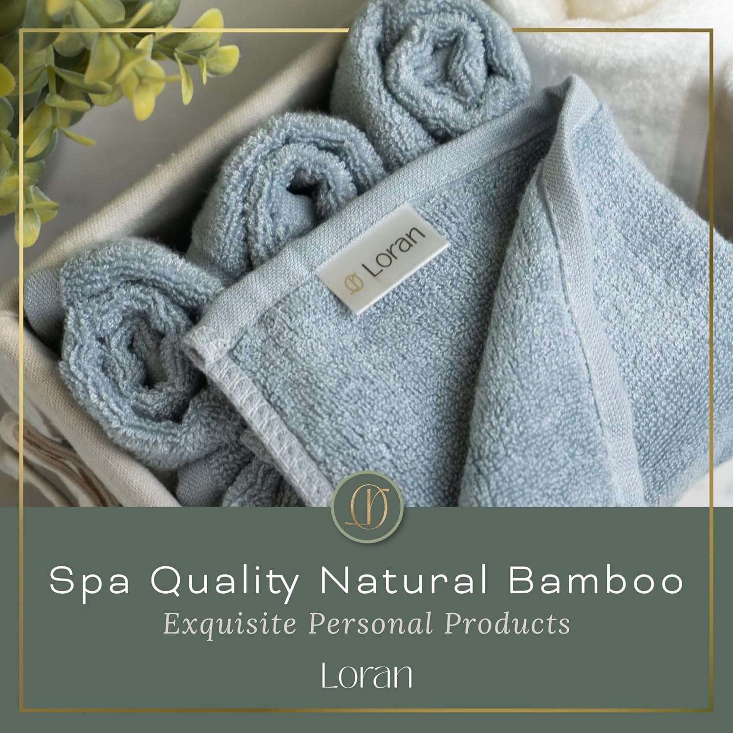 Loran Sky Blue Facial Washcloths