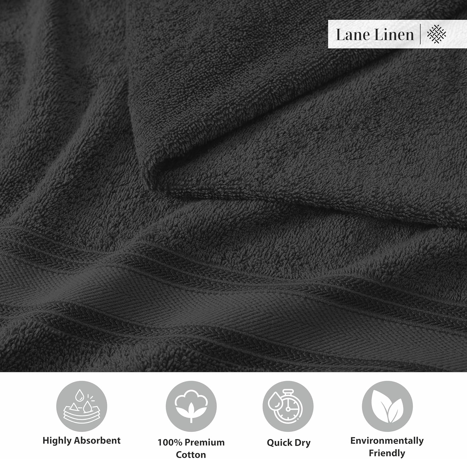 Luxury Bath Towels Set - 6 Piece by LANE LINEN