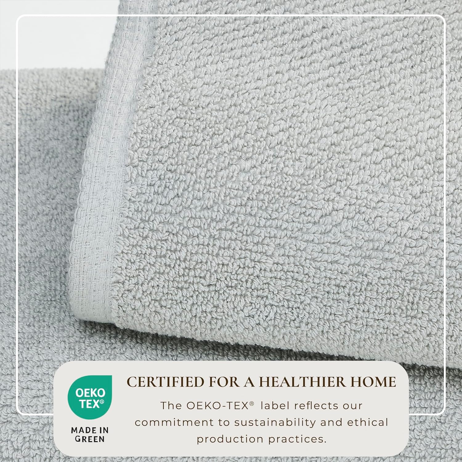 Light Grey Bath Sheet - 100 Cotton Oversized 68x35 Towel