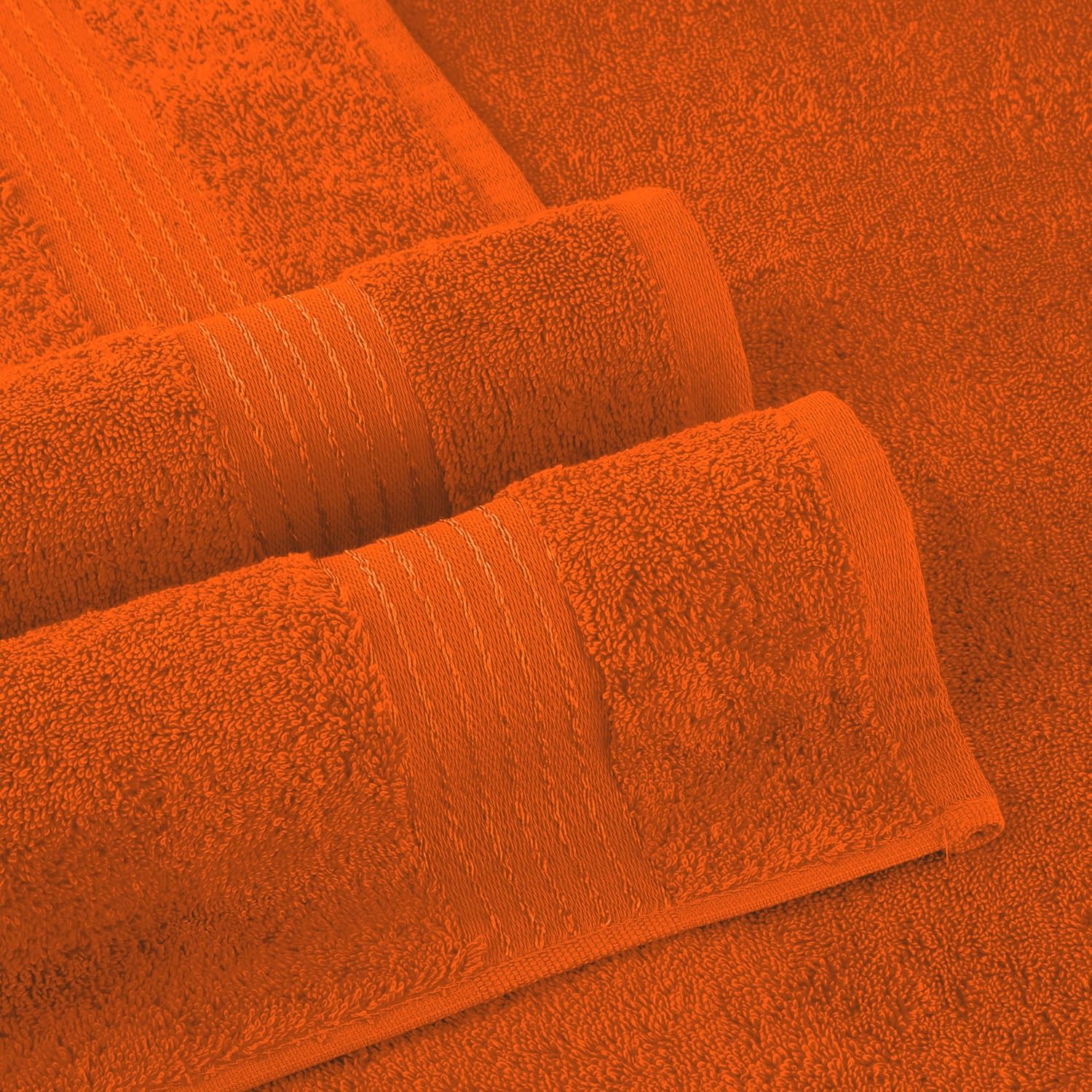 ElegantComfort Premium 40x80 Turkish Cotton Bath Sheet - Orange