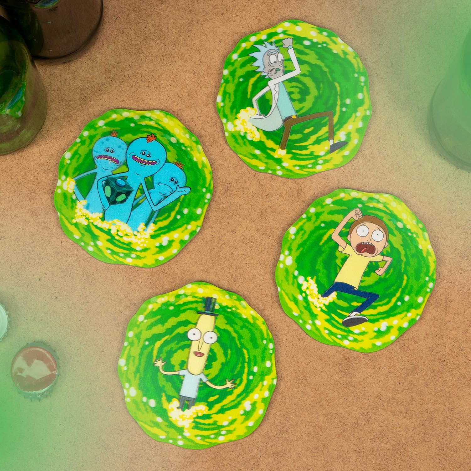Paladone 3D Rick and Morty Drink Coasters Set of 4