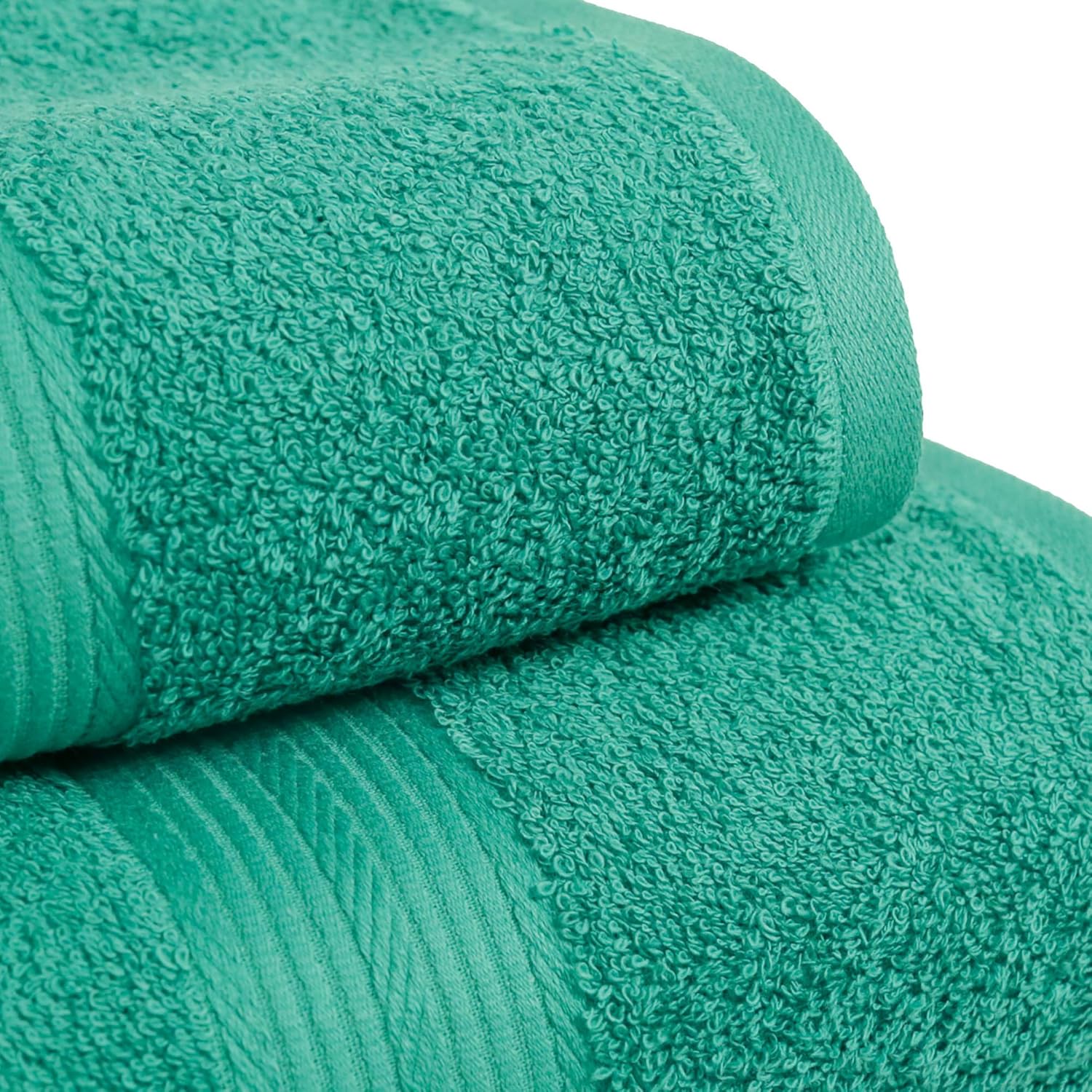 6-Piece Cotton Bath Towel Set in Teal