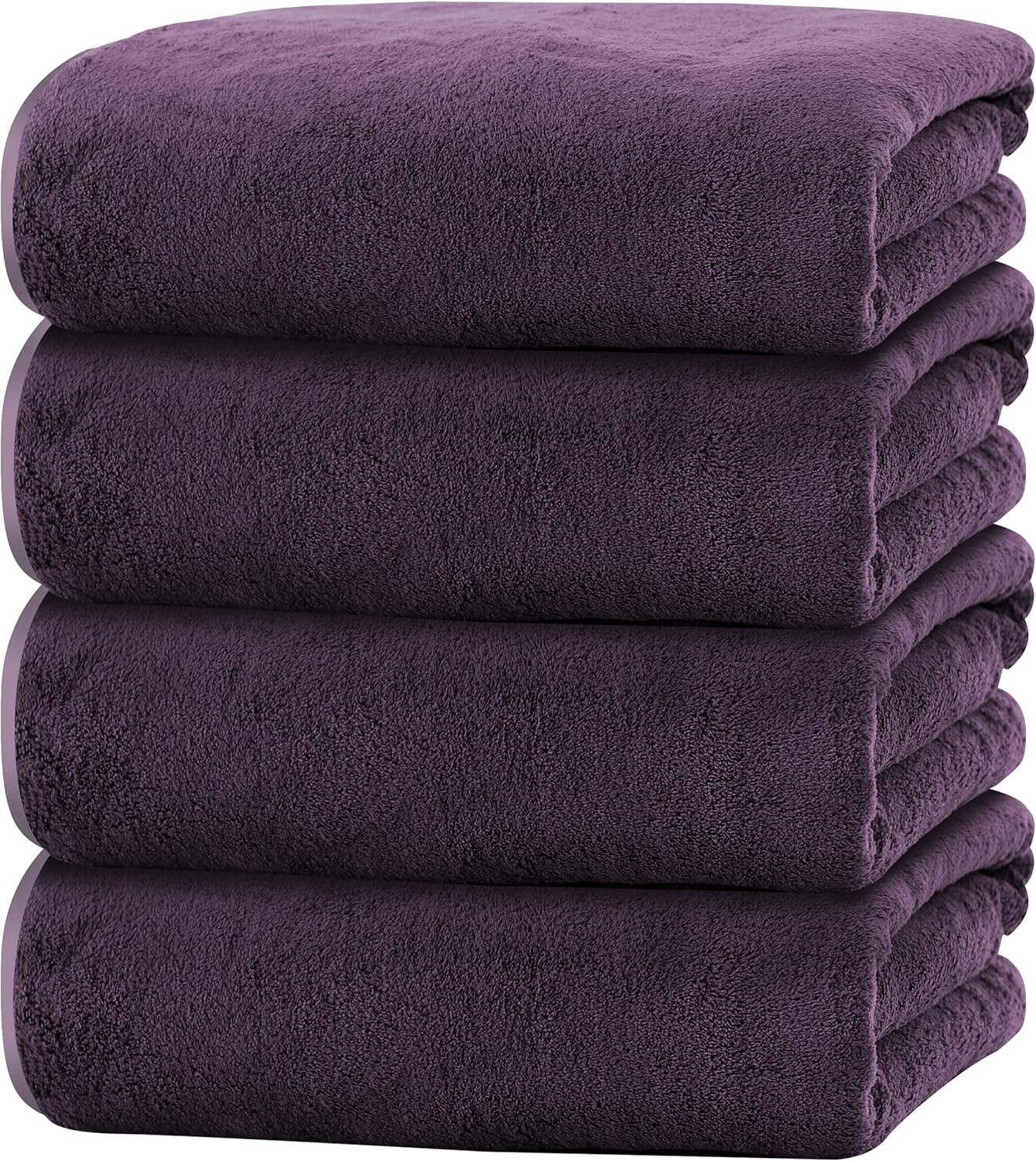 Grape Purple Microfiber Bath Towel Set