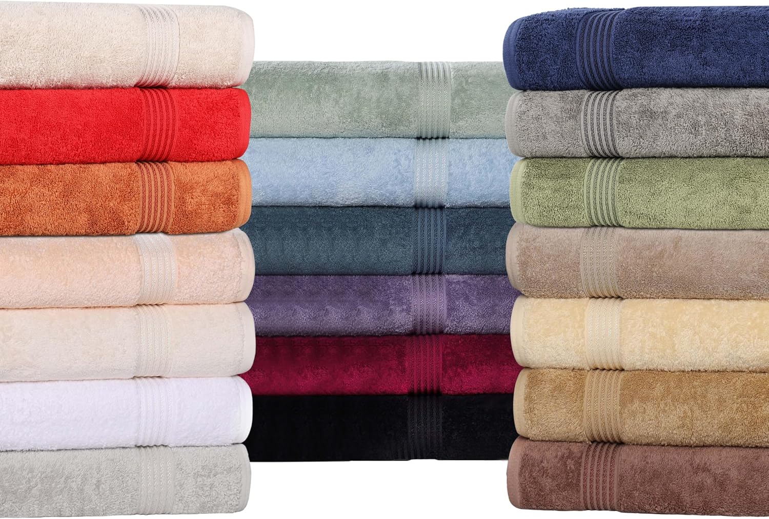 Superior Luxury Cotton Bath Towels 6-Piece Set Gold